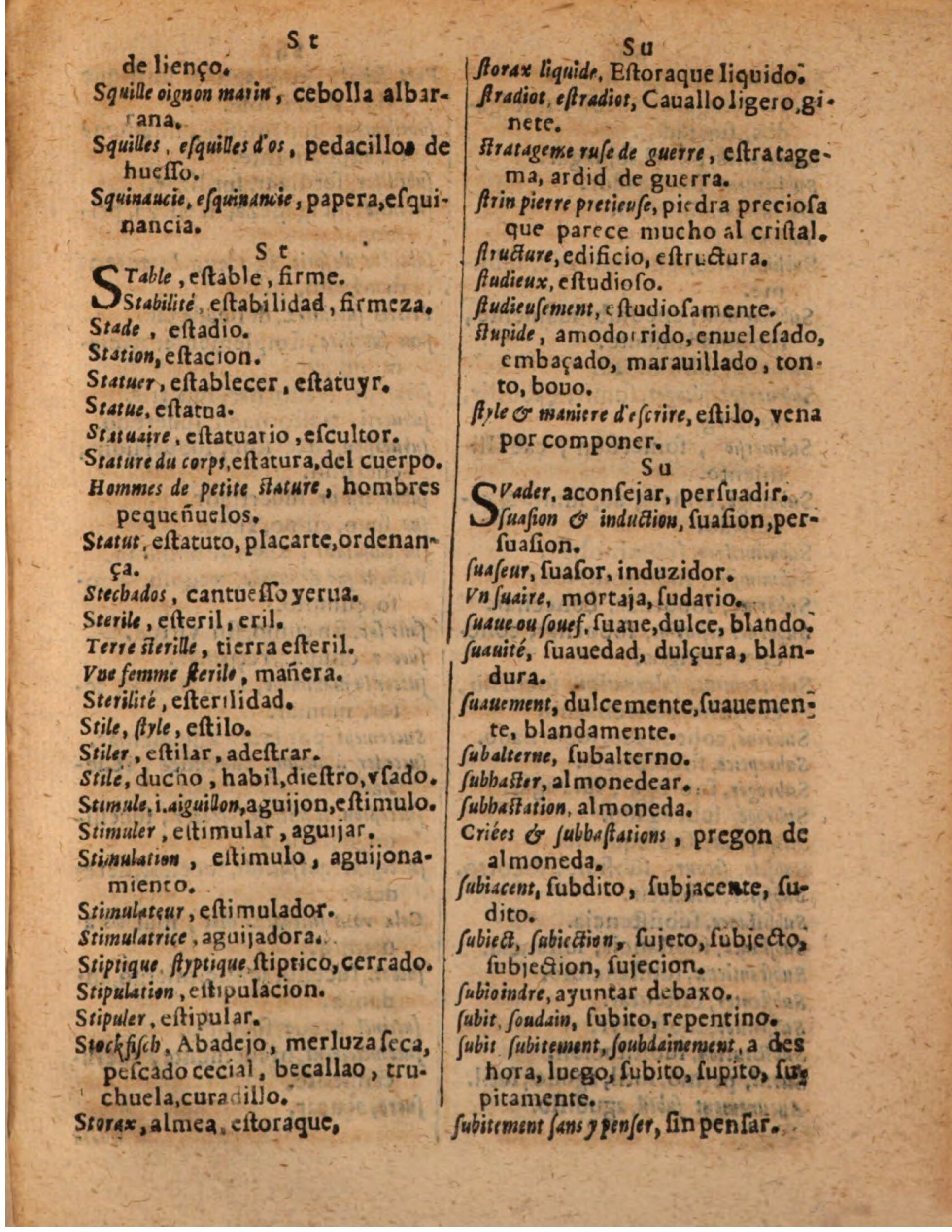 1624 - Hubert Antoine - Trésor des deux langues espagnole et française (Seconde partie) - BSB Munich