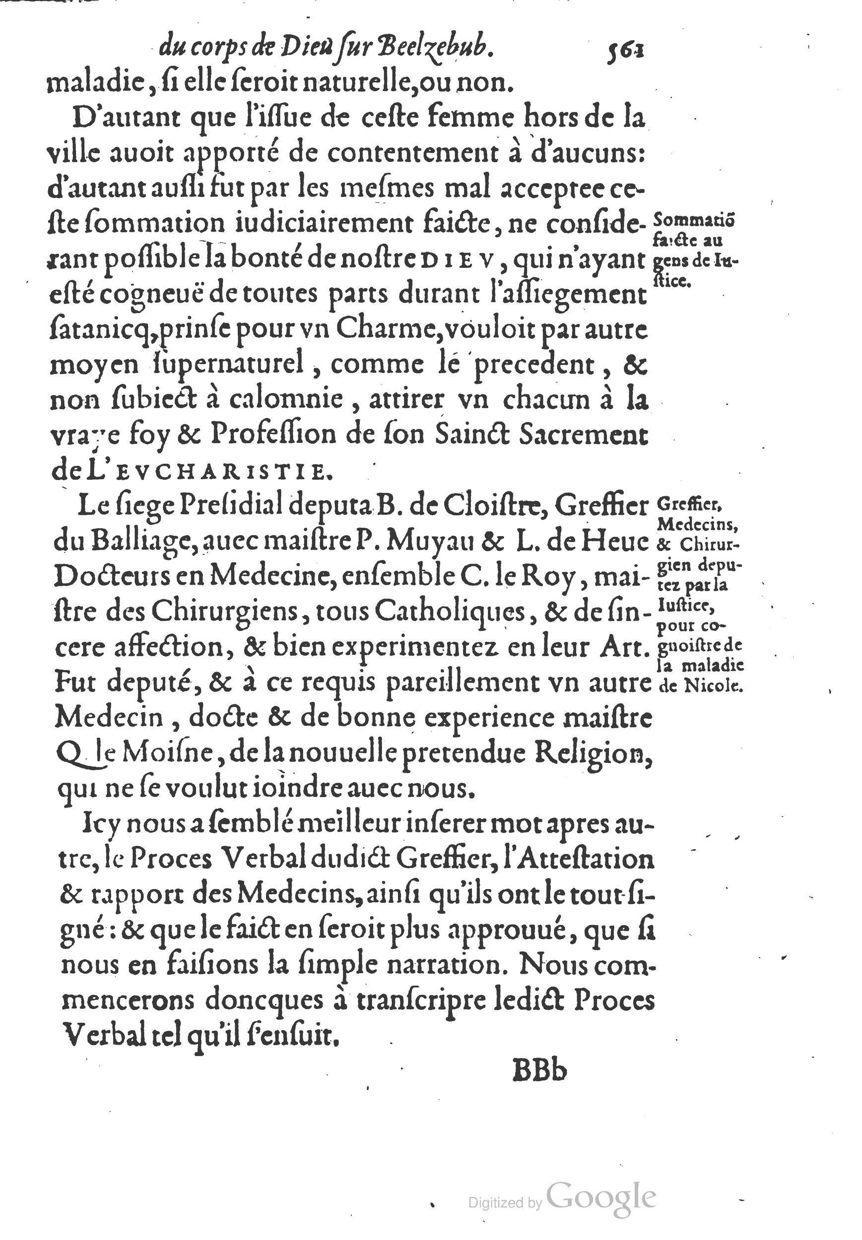1578 - Nicolas Chesneau - Trésor et entière histoire de la triomphante victoire du corps de Dieu sur l’esprit malin - British Library 1578 - Nicolas Chesneau - Trésor et entière histoire de la triomphante victoire du corps de Dieu sur l’esprit malin - British Library