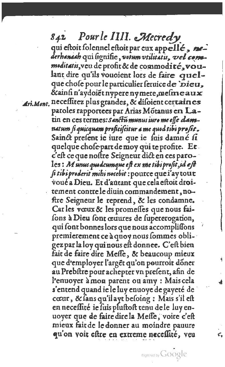 1607 - Nicolas Du Fossé - Trésor quadragésimal - T 01 - BM Lyon