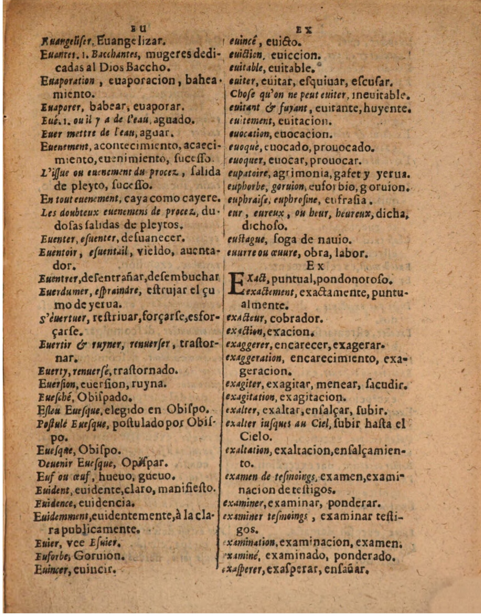 1624 - Hubert Antoine - Trésor des deux langues espagnole et française (Seconde partie) - BSB Munich