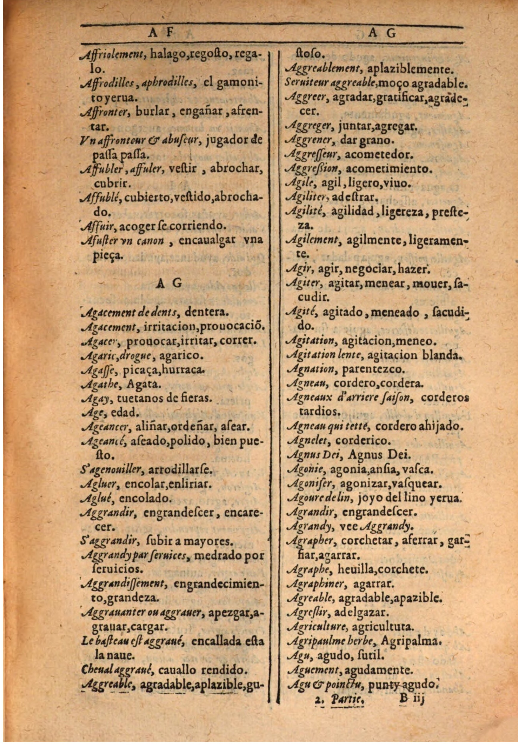 1607 - Marc Orry - Trésor des deux langues espagnole et française (Seconde partie) - BSB Munich