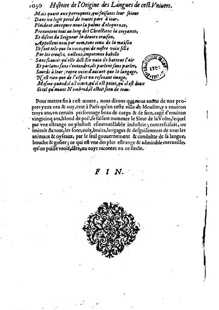1613 - Matthieu Berjon - Trésor de l’histoire des langues de cet univers - BM Lyon