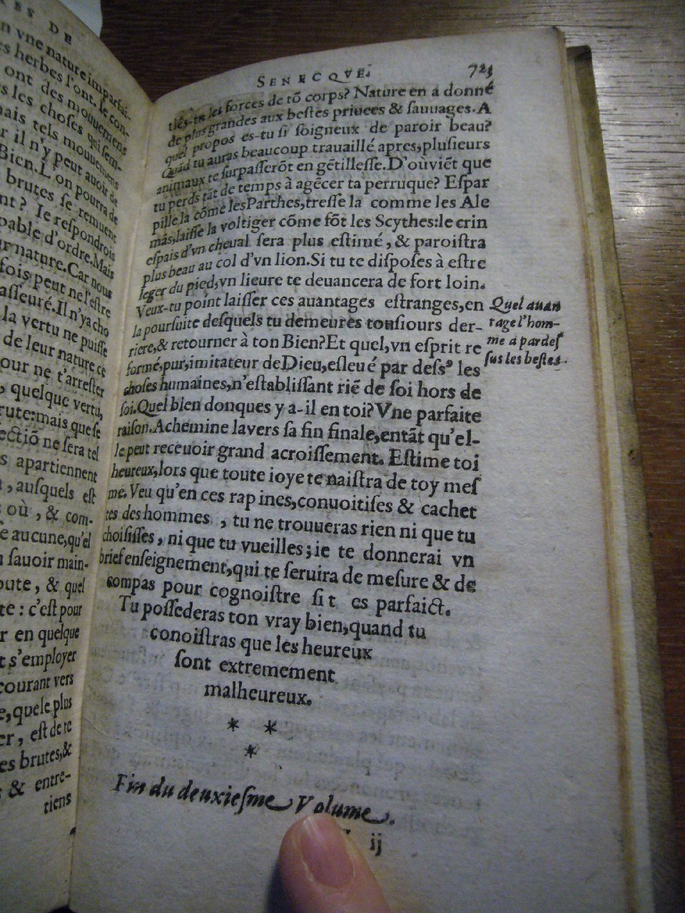 1604 - Jean Houzé - Œuvres morales et mêlées de Sénèque, Trésor de philosophie morale - T. 2 - BnF