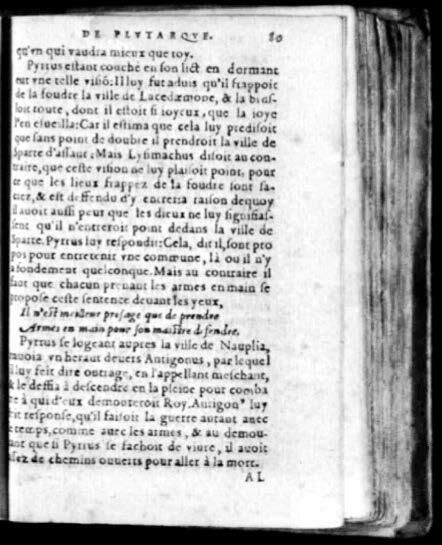 1574 - Benoît Rigaud - Trésor des vies de Plutarque - Avignon