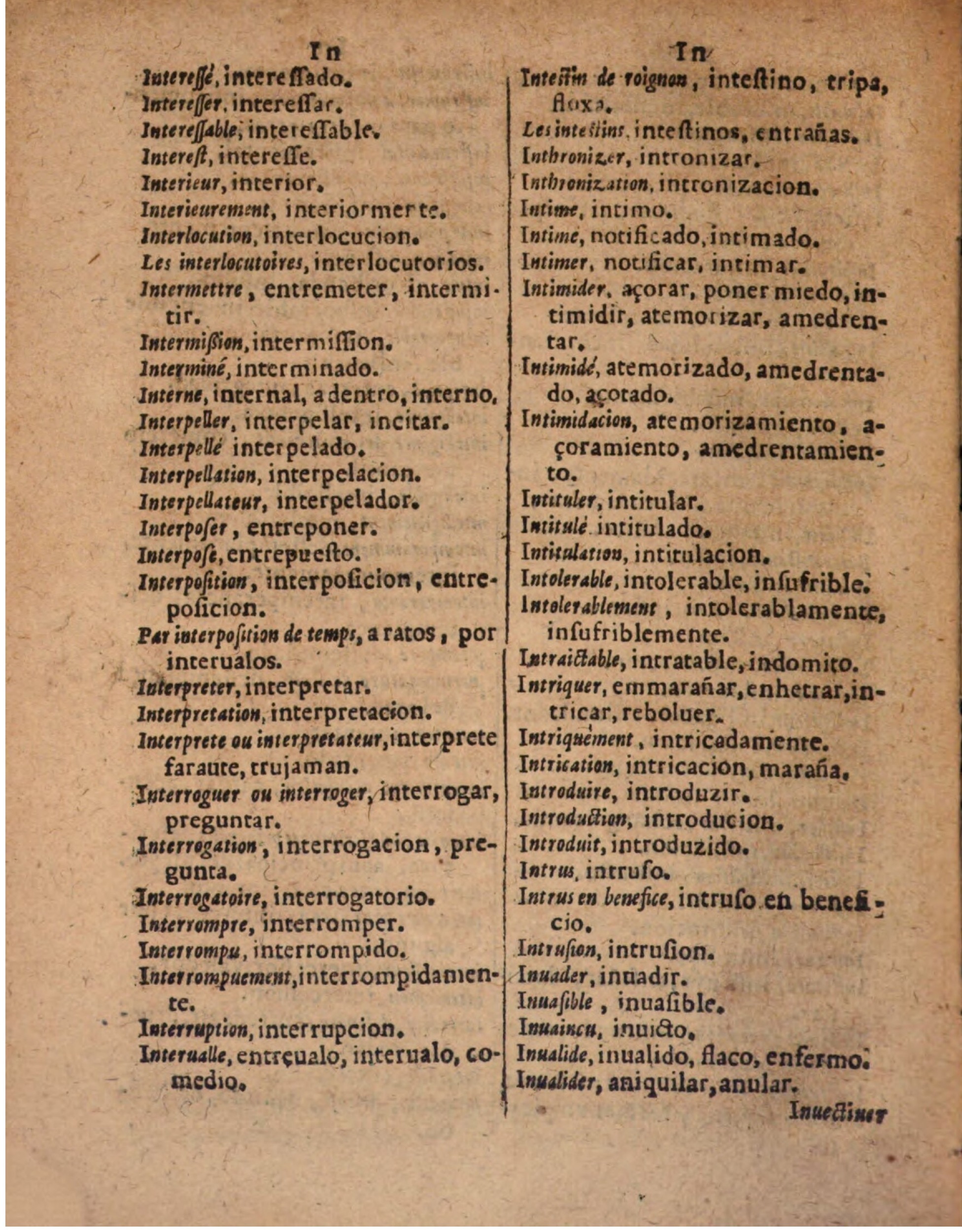1624 - Hubert Antoine - Trésor des deux langues espagnole et française (Seconde partie) - BSB Munich