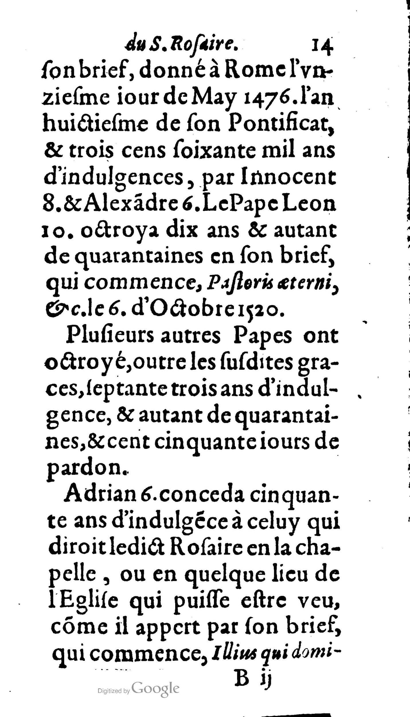 1604 - Jean Le Bouc - Trésor des indulgences du Saint Rosaire - BM Lyon 1604 - Jean Le Bouc - Trésor des indulgences du Saint Rosaire - BM Lyon