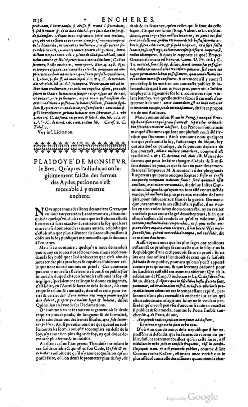 1629 - Veuve Nicolas Buon - Trésor du droit français (29620 T. 1) - BM Lyon