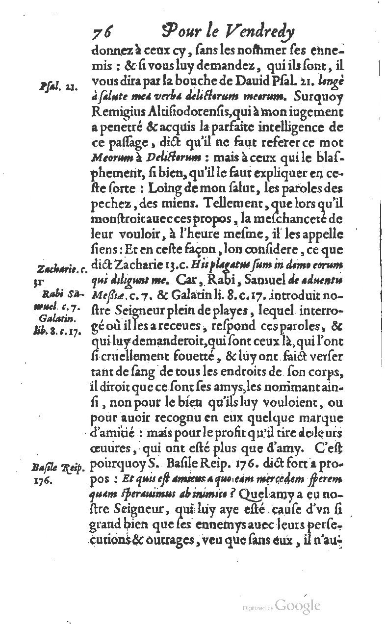 1607 - Nicolas Du Fossé - Trésor quadragésimal - T 01 - BM Lyon