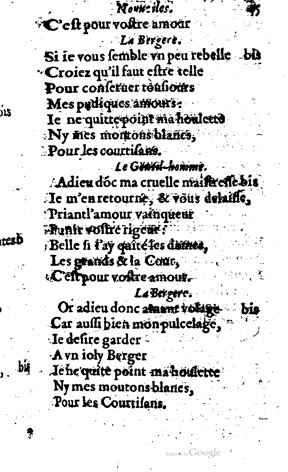 1623 - Jacques Cailloüé - Trésor ou recueil des chansons amoureuses - British Library