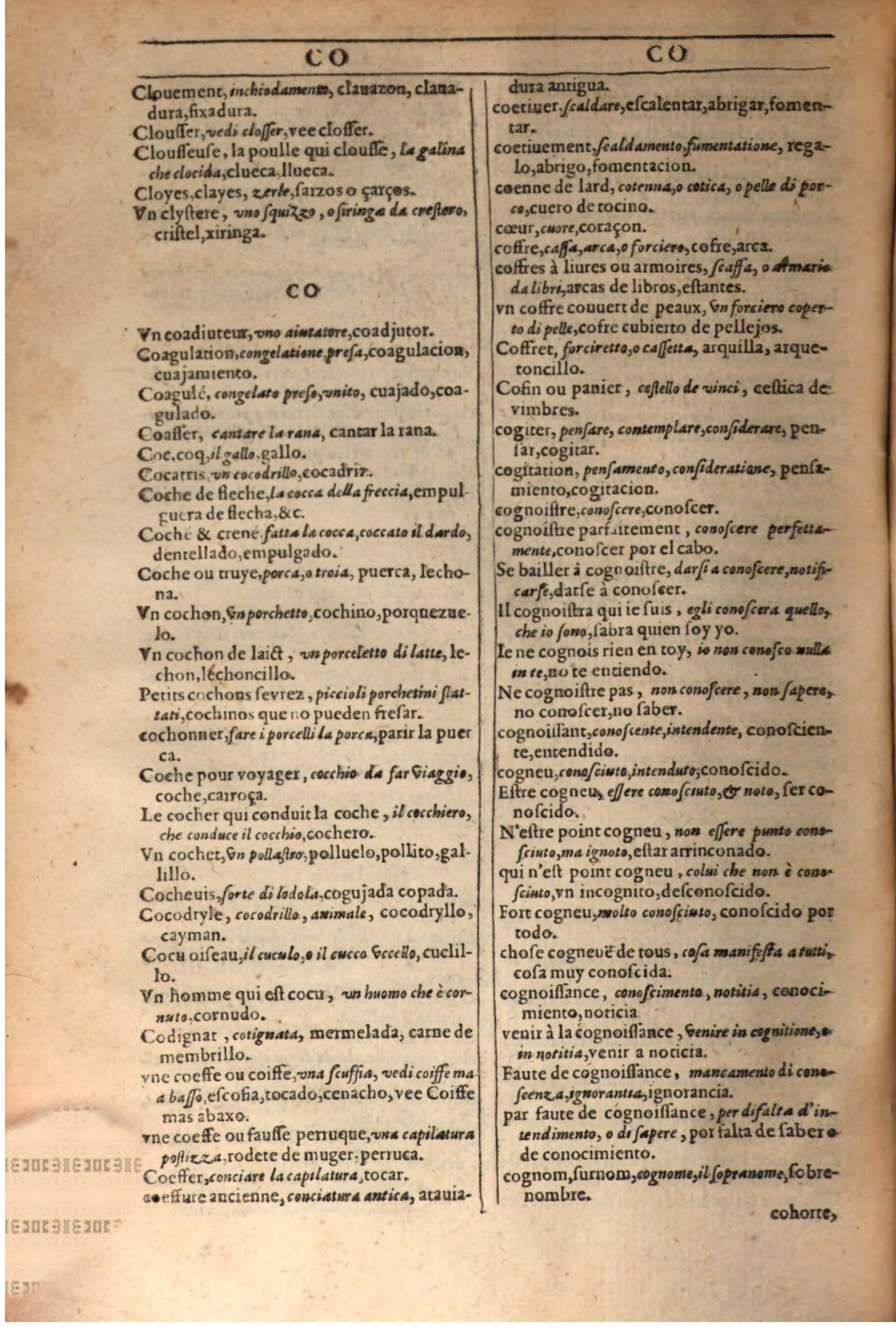 1609 - Philippe Albert et Alexandre Pernet - Trésor des trois langues française, italienne et espagnole (Seconde partie) - BSB Munich