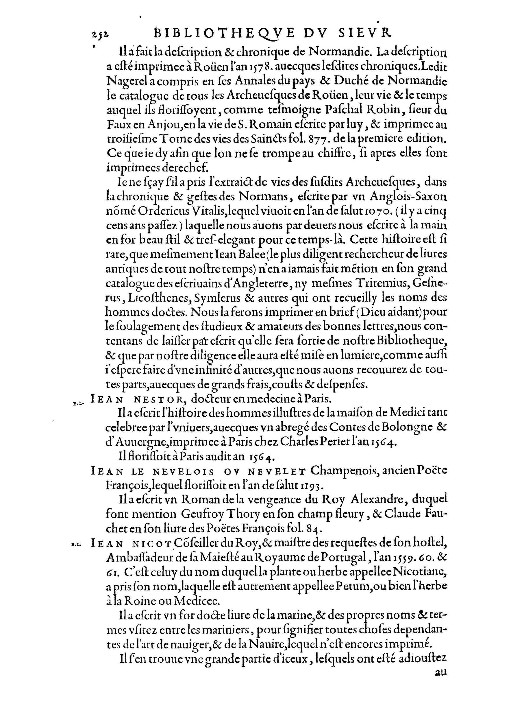 1584 - Abel L&#039;Angelier - Bibliothèques françaises - BnF