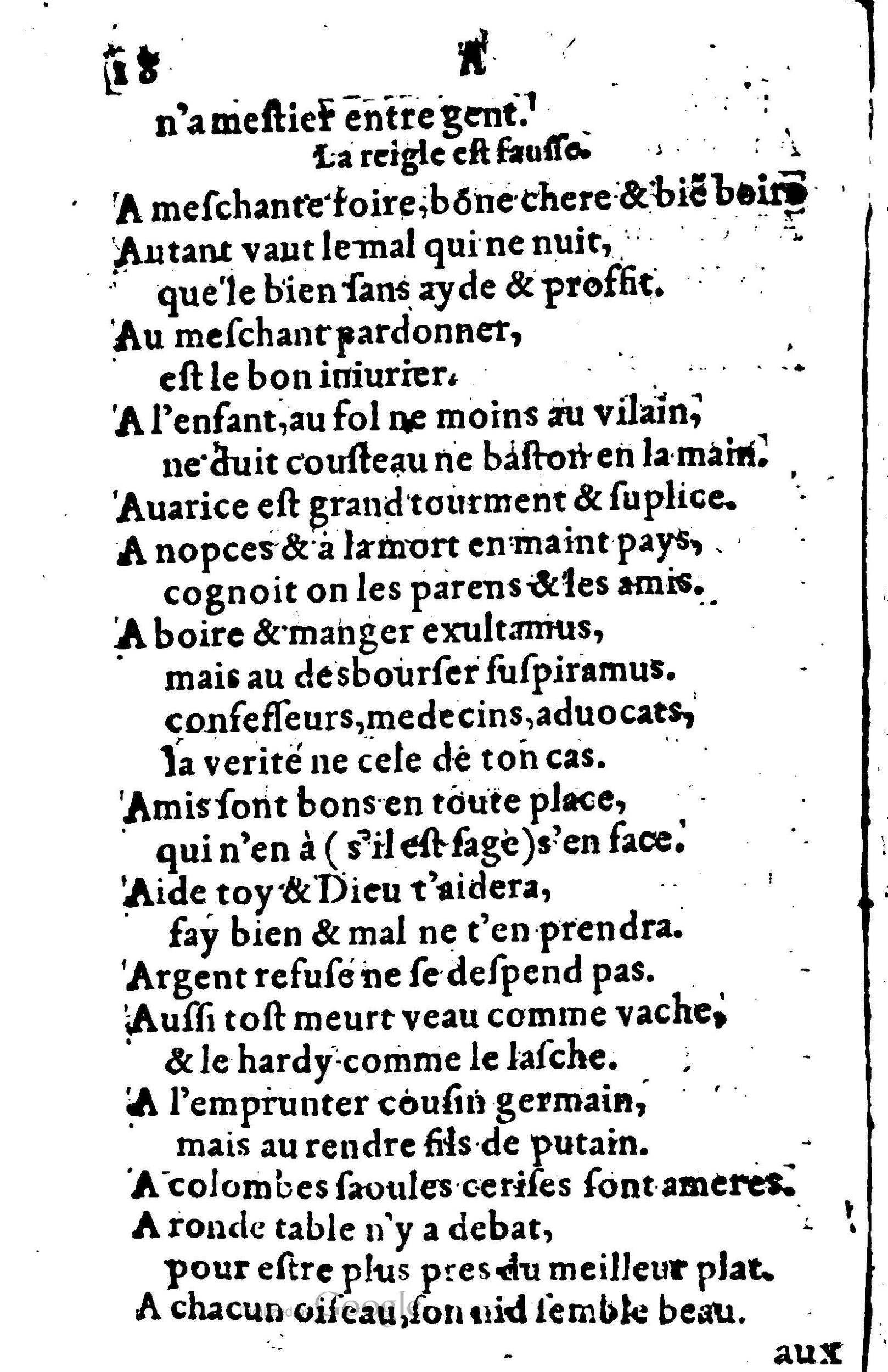 1578 - Nicolas Lescuyer - Trésor des sentences dorées - UGent
