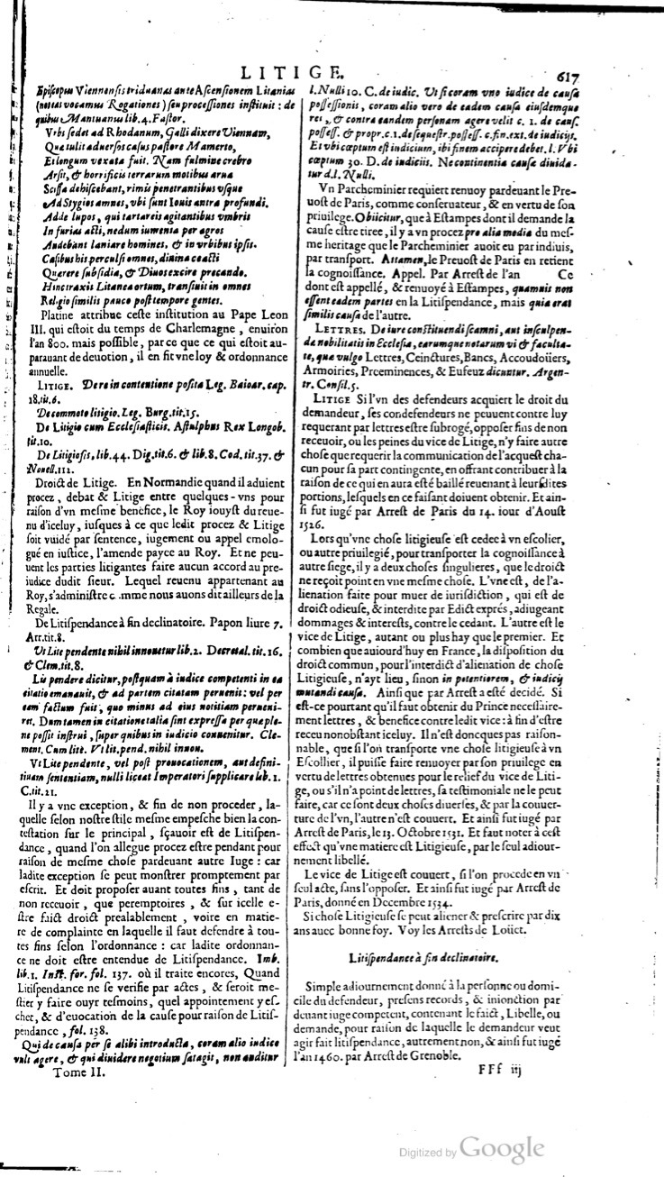 1629 - Veuve Nicolas Buon - Trésor du droit français (21754 T. 2) - BM Lyon