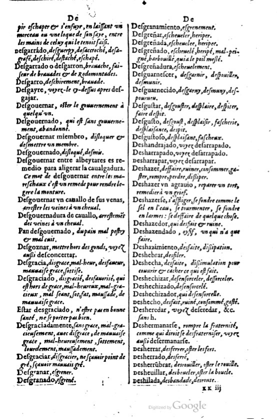 1621 - Adrian Tiffaine - Trésor des deux langues espagnole et française - BM Lyon