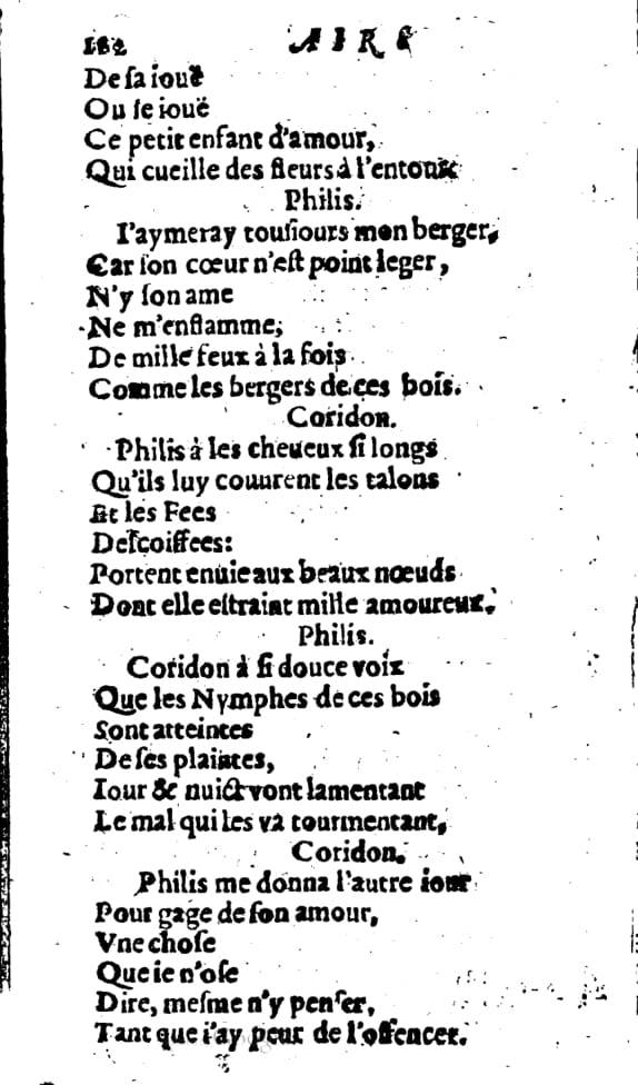 1606 - Théodore Reinsart - Trésor des chansons amoureuses recueillies des plus excellents airs de cour - Livre I - NK ČR Prague