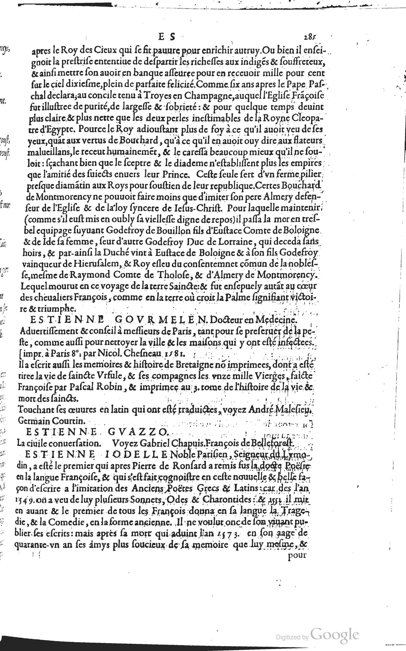 1585 - Barthélemy Honorat - Bibliothèques françaises - BSB Munich