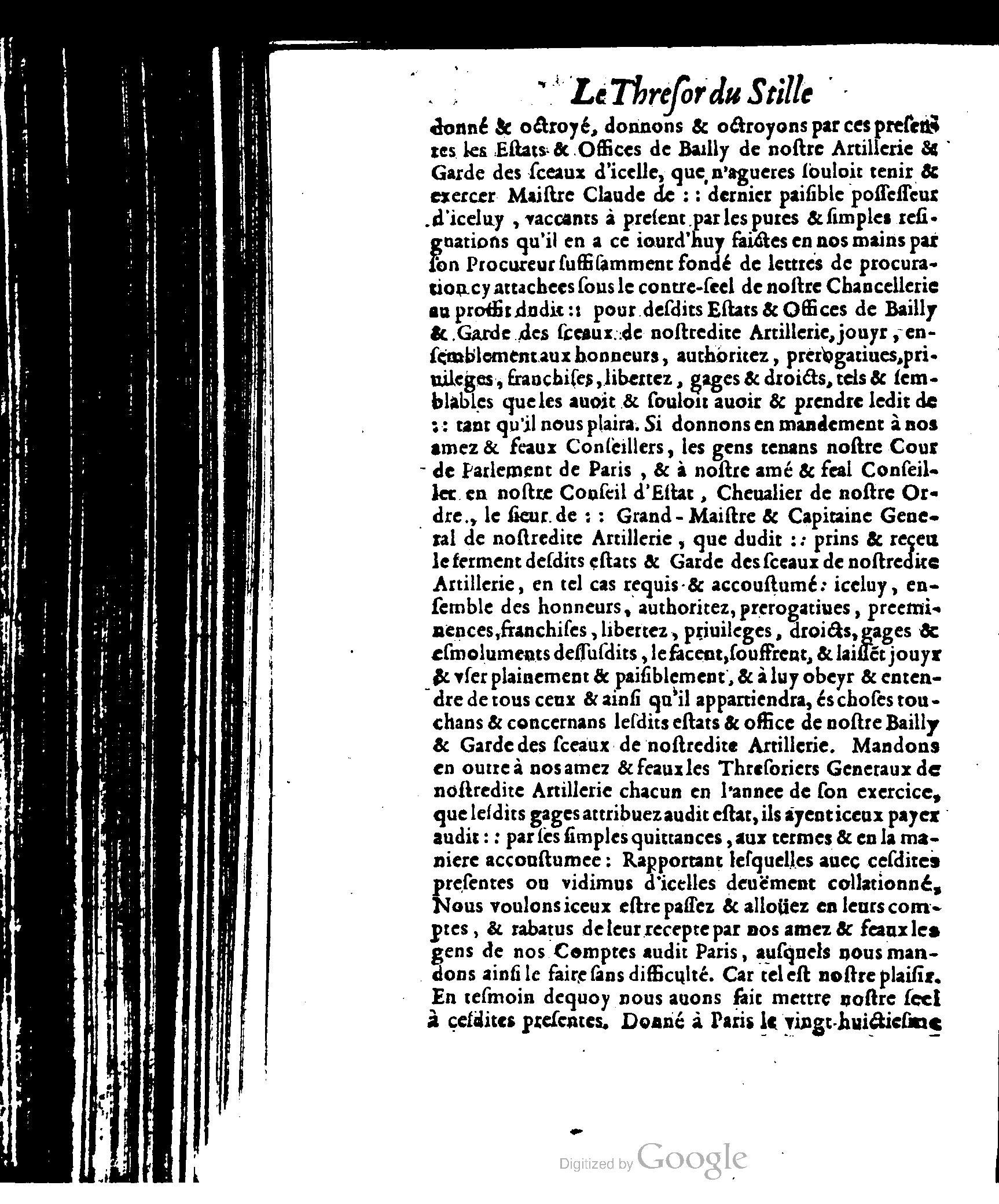 1614 - Jean Richer - Trésor du nouveau style et protocole de la chancellerie de France - BSB Munich