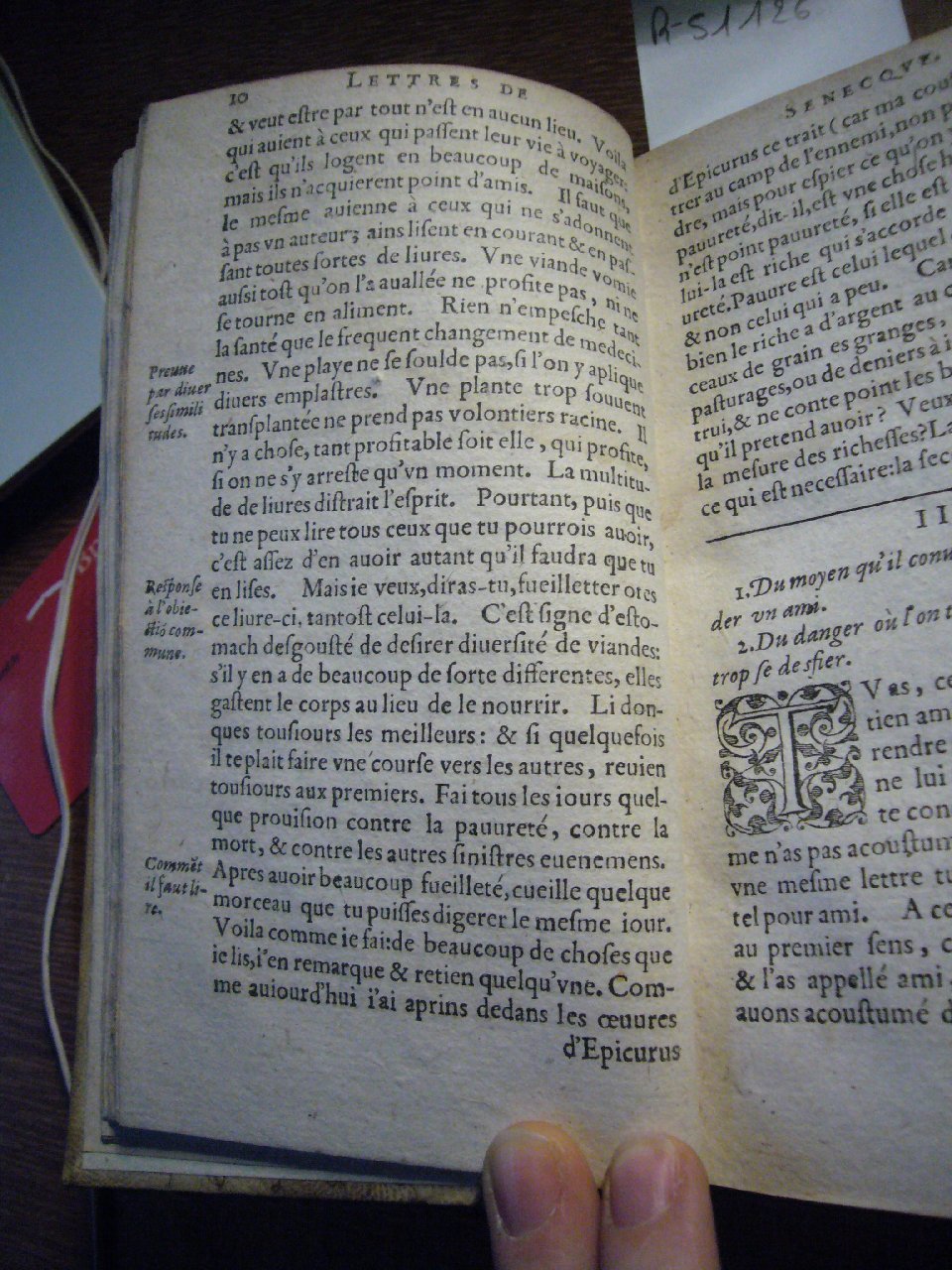 1604 - Jean Houzé - Œuvres morales et mêlées de Sénèque, Trésor de philosophie morale - T. 2 - BnF