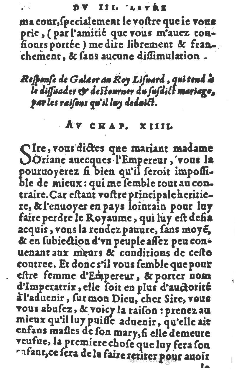 1582 - Jean Huguetan - Trésor des Amadis T. 1 - BM Lyon