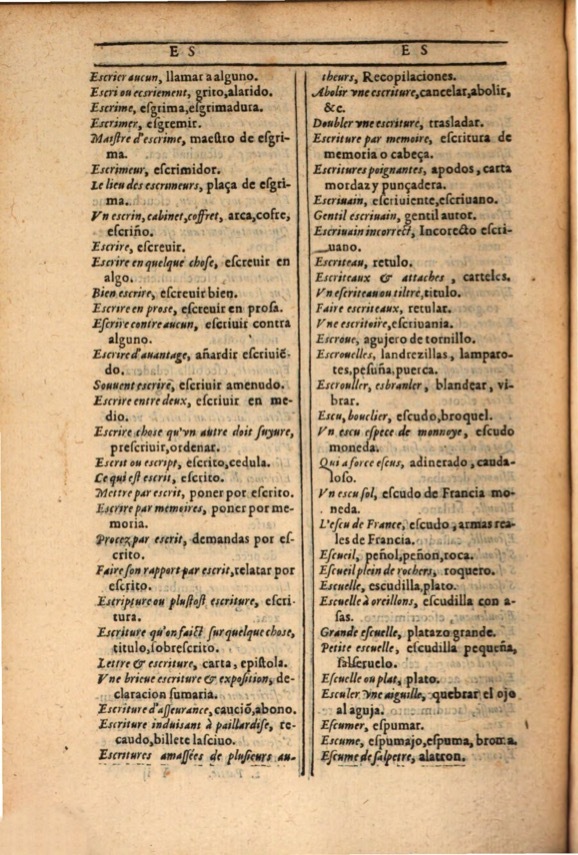 1607 - Marc Orry - Trésor des deux langues espagnole et française (Première et Seconde parties) - ÖNB Wien