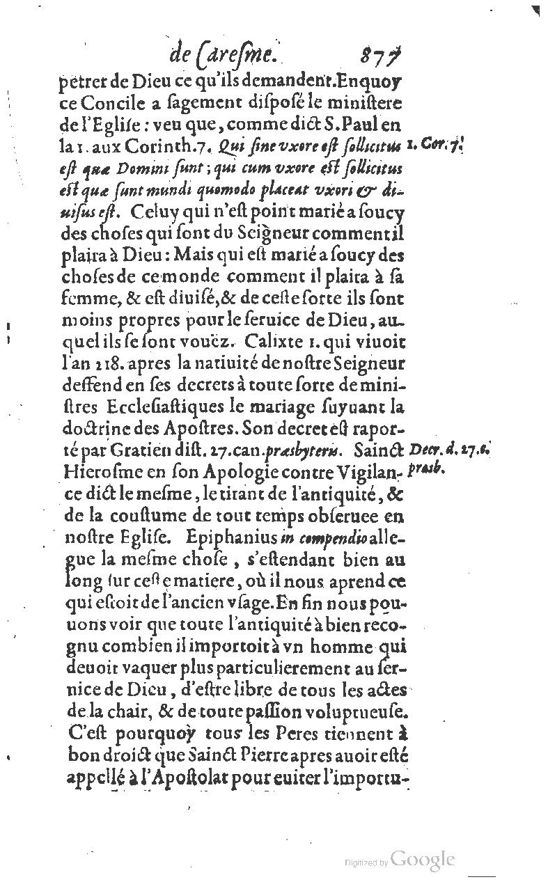 1607 - Nicolas Du Fossé - Trésor quadragésimal - T 01 - BM Lyon