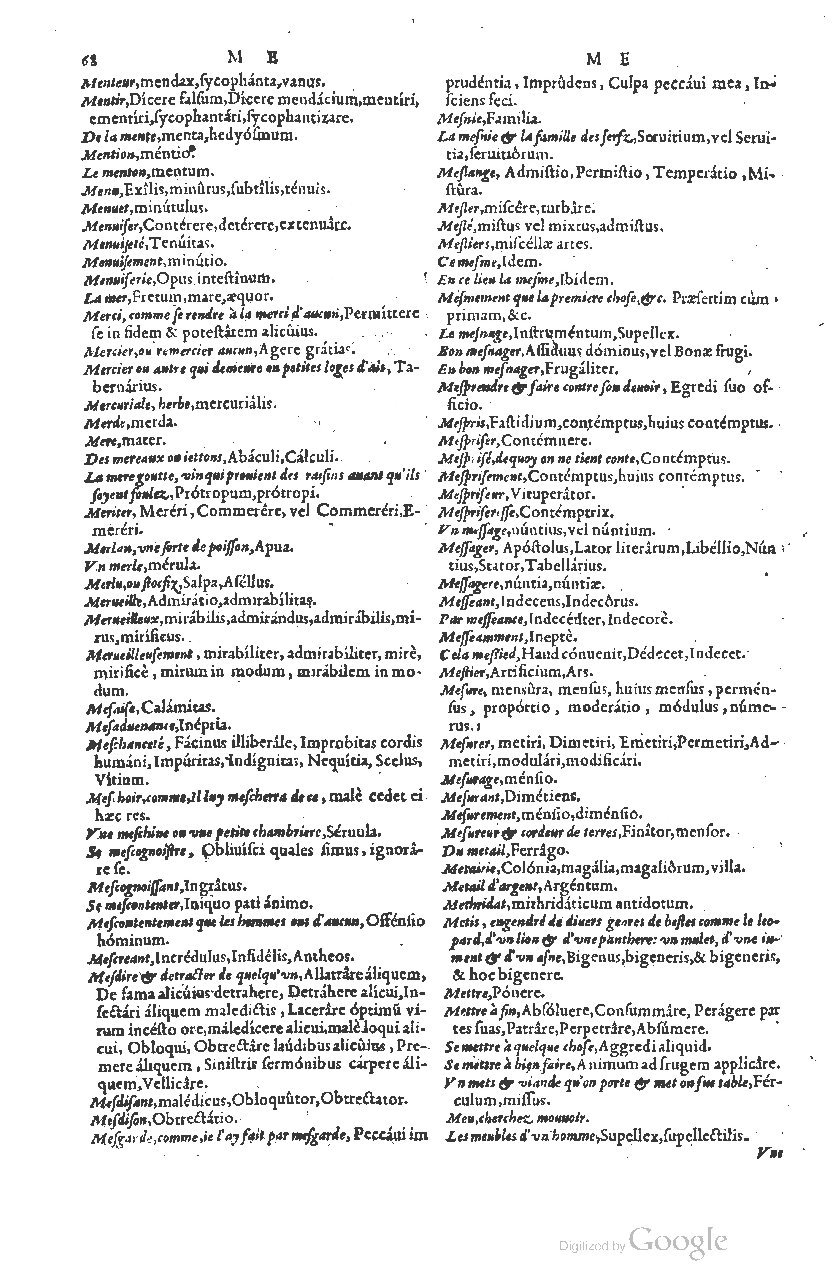 1585 - Simphorianum Beraud et Stephanum Michaëlem - Trésor des mots et traits français - Barcelone