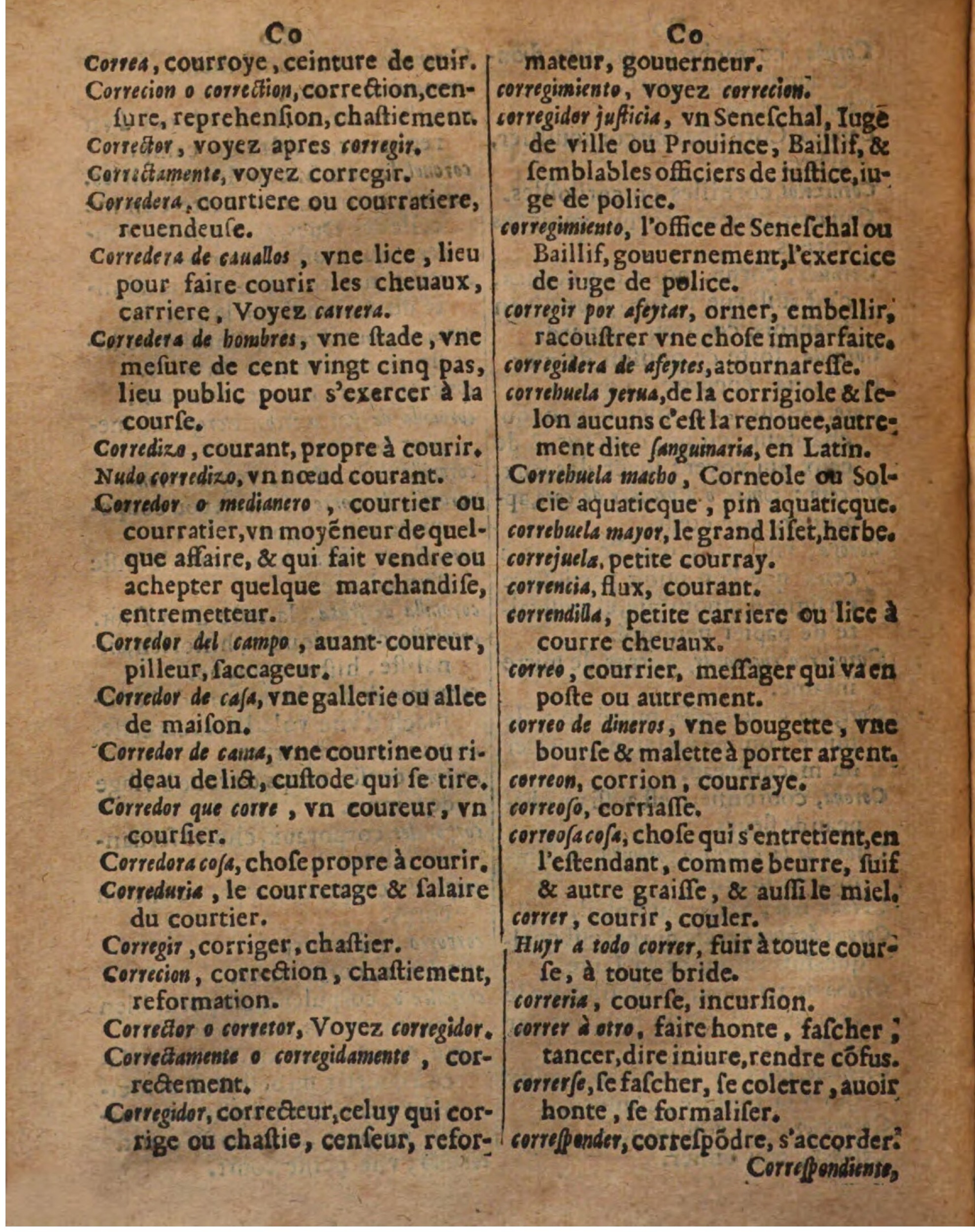 1625 - Hubert Antoine - Trésor des deux langues espagnole et française - Augsbourg