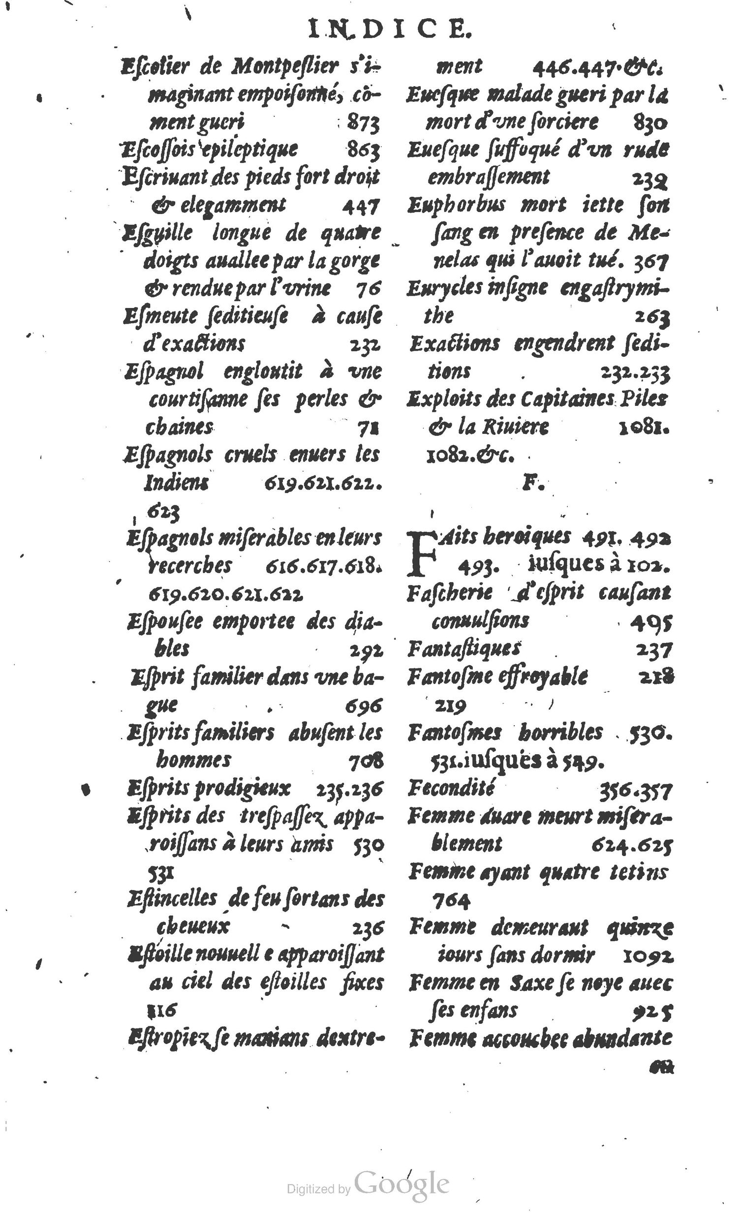 1610 - Paul Marceau - Trésor d’histoires admirables et mémorables - Princeton