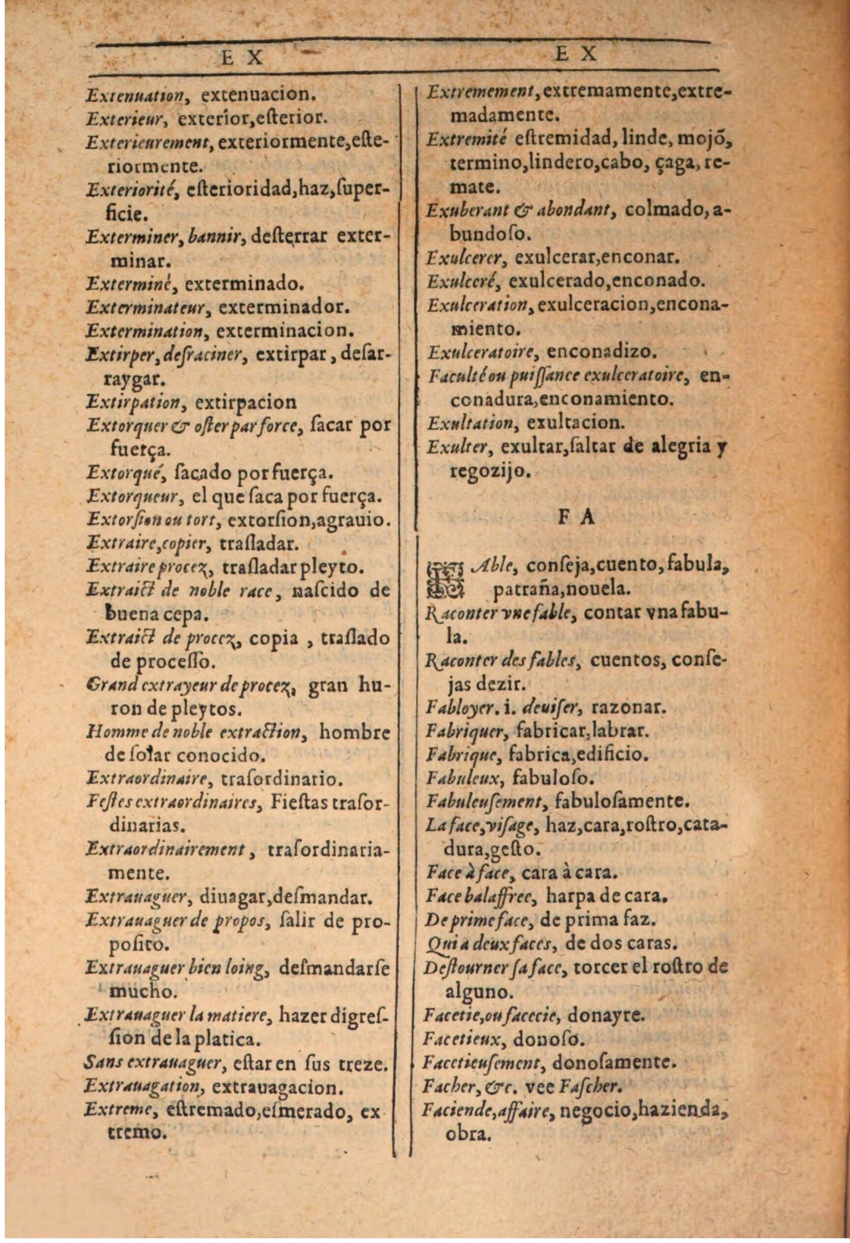 1607 - Marc Orry - Trésor des deux langues espagnole et française (Seconde partie) - BSB Munich