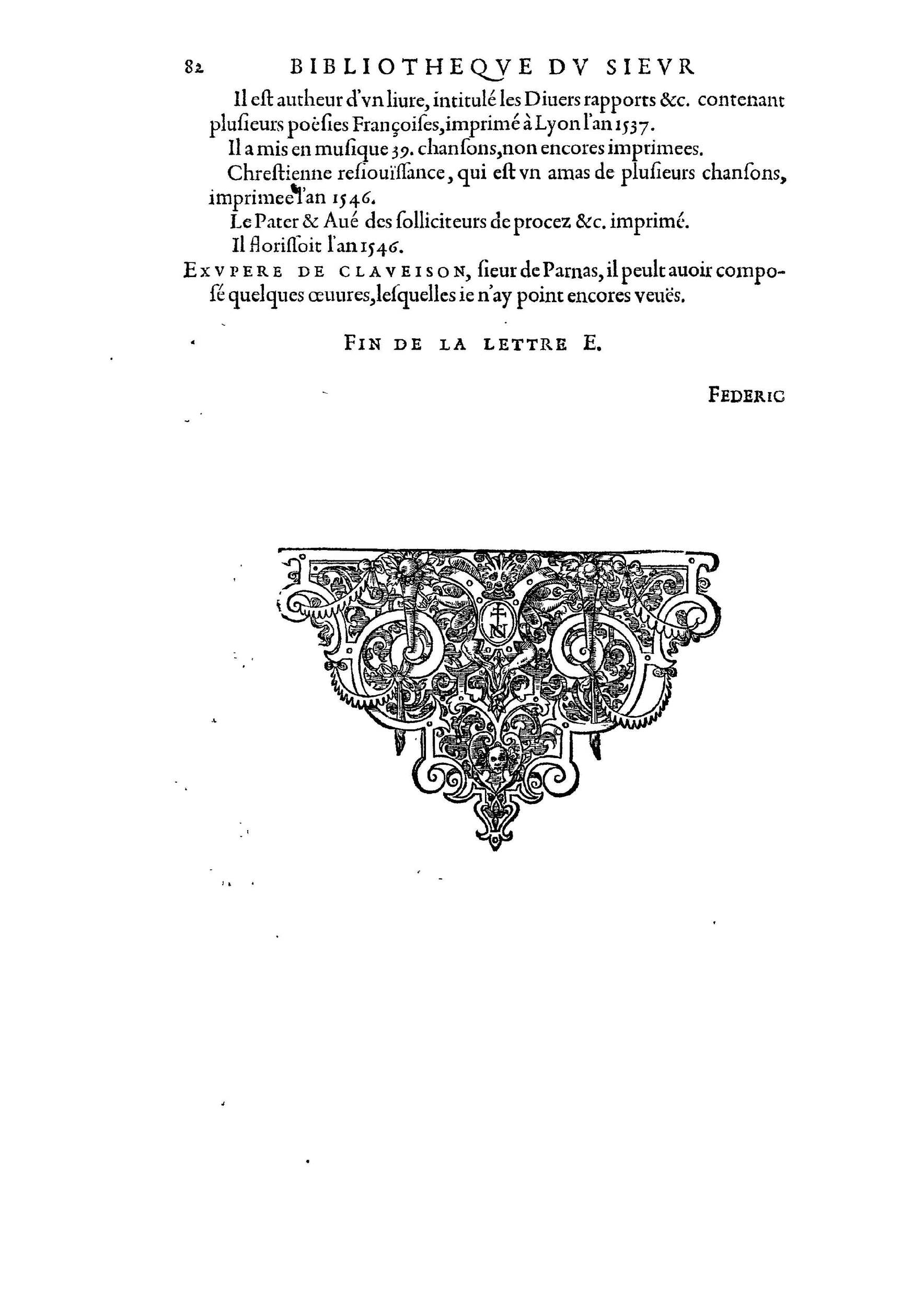 1584 - Abel L&#039;Angelier - Bibliothèques françaises - BnF