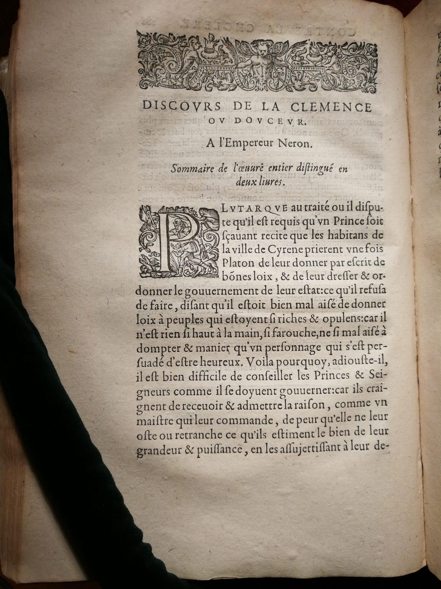 1595 - Jean Houzé - Œuvres morales et mêlées de Sénèque, Trésor de philosophie morale - T. 1 - BnF
