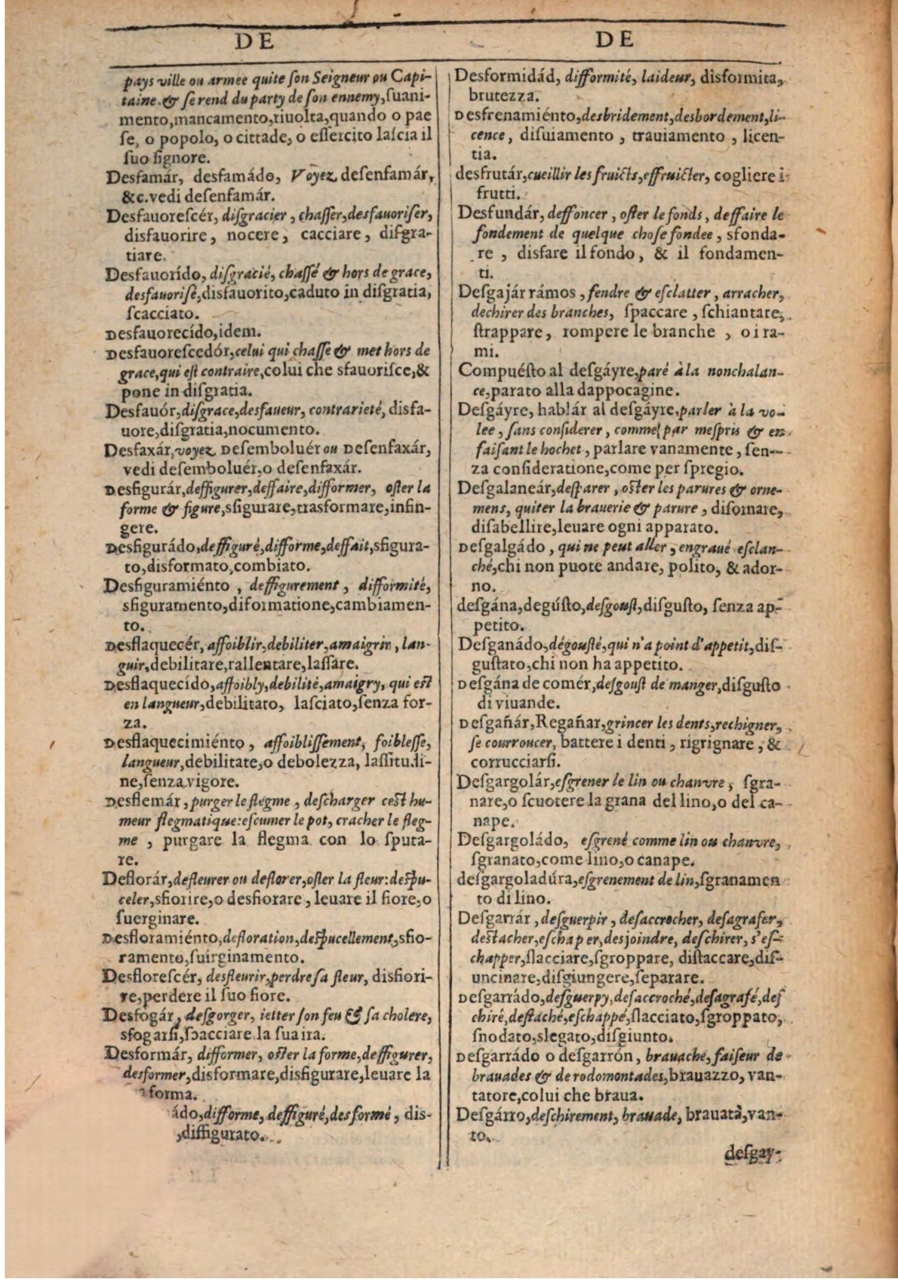 1609 - Philippe Albert et Alexandre Pernet - Trésor des trois langues française, italienne et espagnole (Première partie) - BSB Munich