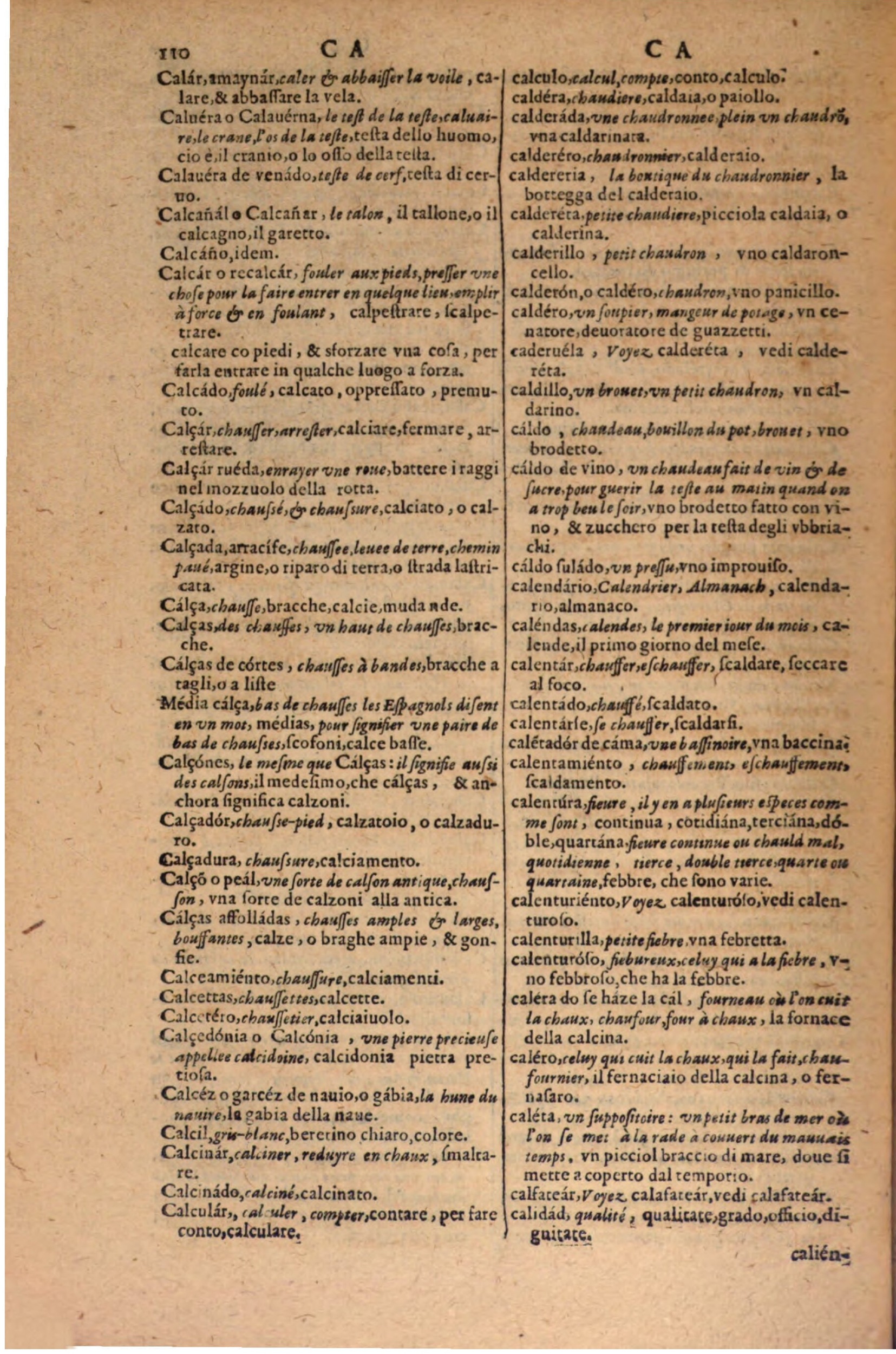1606 - Samuel Crespin - Thresor des trois langues, francoise, italiene et espagnolle - BSB Munich