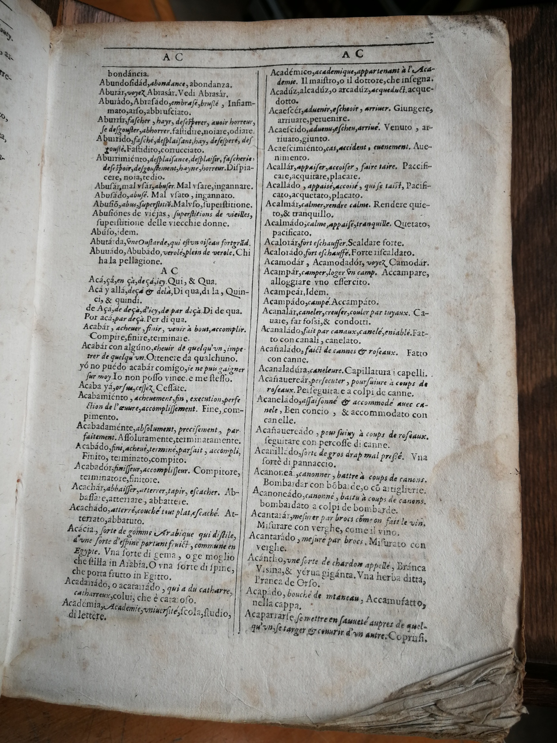 1609 - Philippe Albert et Alexandre Pernet - Trésor des trois langues française, italienne et espagnole (Première partie) - Venezia Marciana 1609 - Philippe Albert et Alexandre Pernet - Trésor des trois langues française, italienne et espagnole (Première partie) - Venezia Marciana
