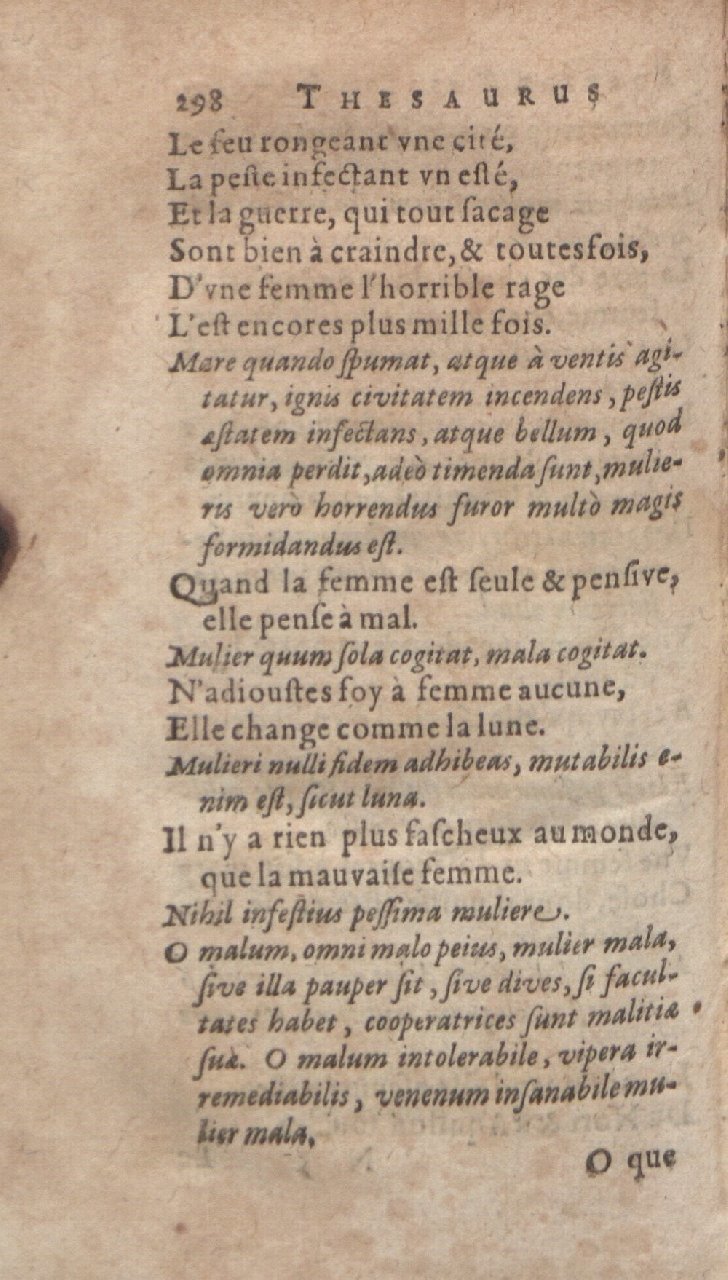 1612 - Dominicus Custos - Trésor des proverbes français  - Bibliopol-Olomuc