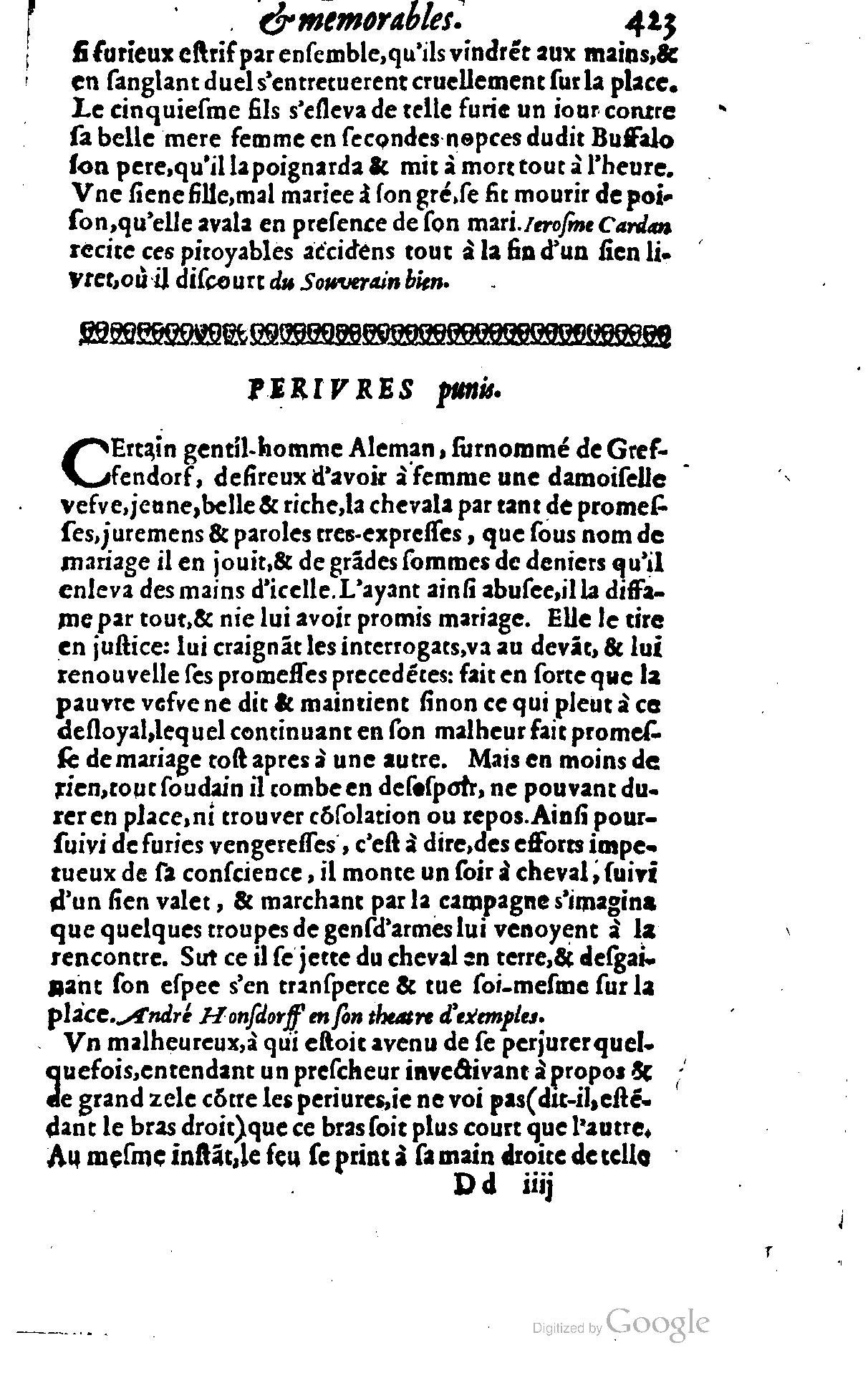 1628 - Jacques Crespin - Trésor d’histoires admirables et mémorables - BSB Munich