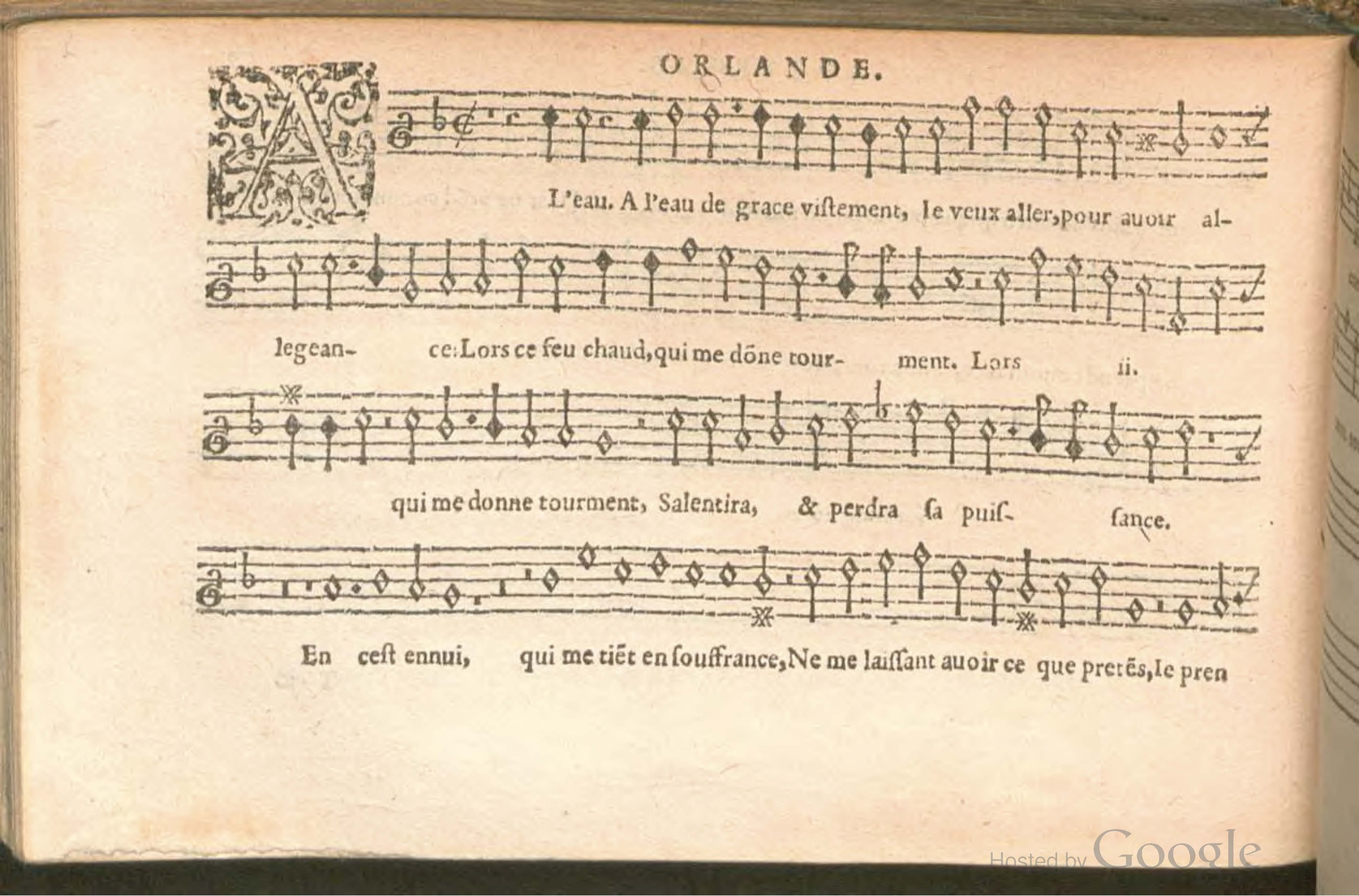 1576 - [Pierre de Saint-André] - Trésor de musique d’Orlande de Lassus Superius - BSB Munich