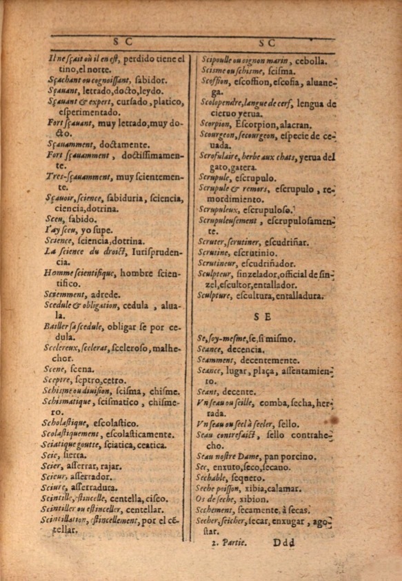 1607 - Marc Orry - Trésor des deux langues espagnole et française (Première et Seconde parties) - ÖNB Wien 1607 - Marc Orry - Trésor des deux langues espagnole et française (Première et Seconde parties) - ÖNB Wien