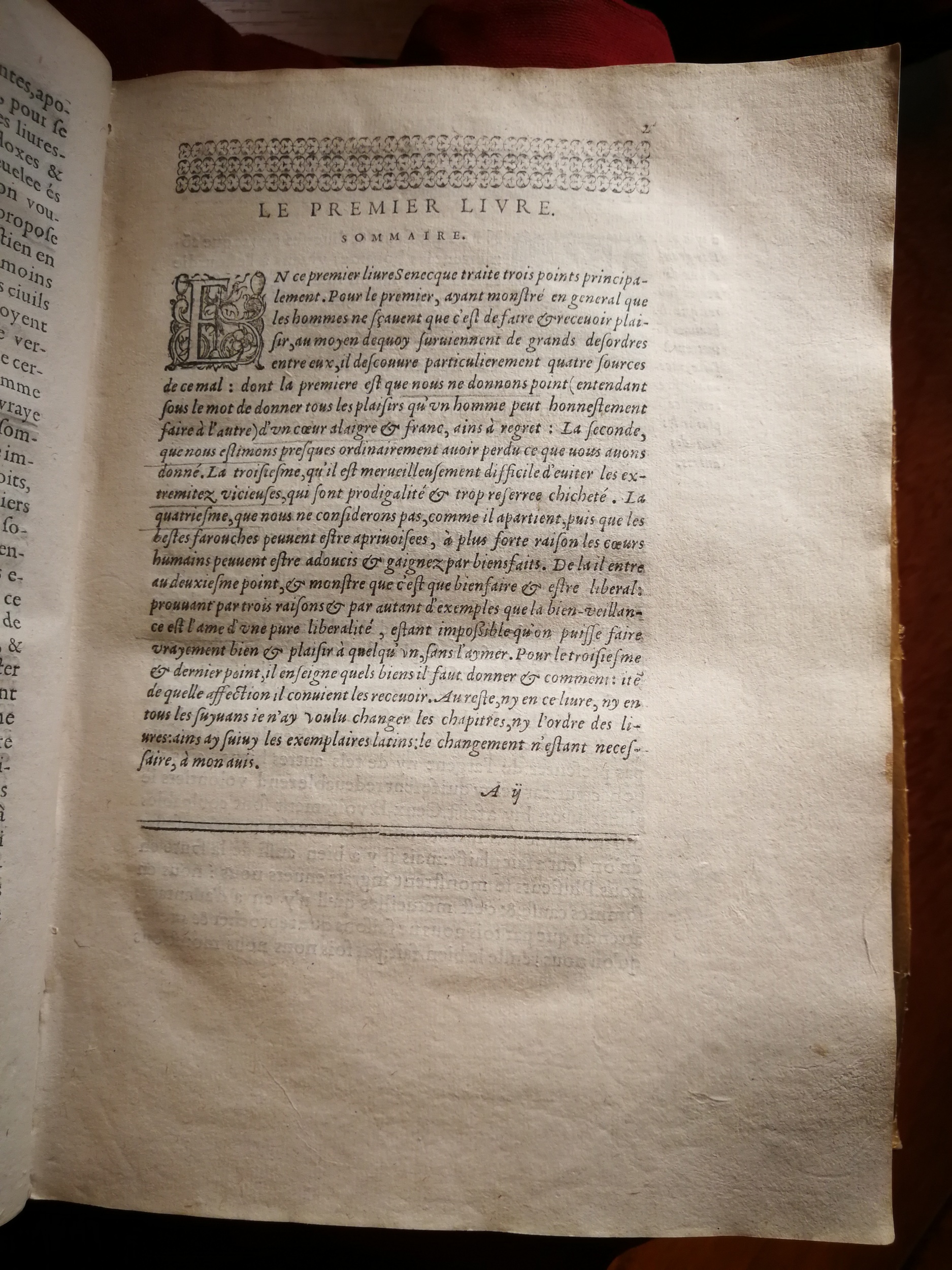 1595 - Jean Houzé - Œuvres morales et mêlées de Sénèque, Trésor de philosophie morale - T. 1 - BnF