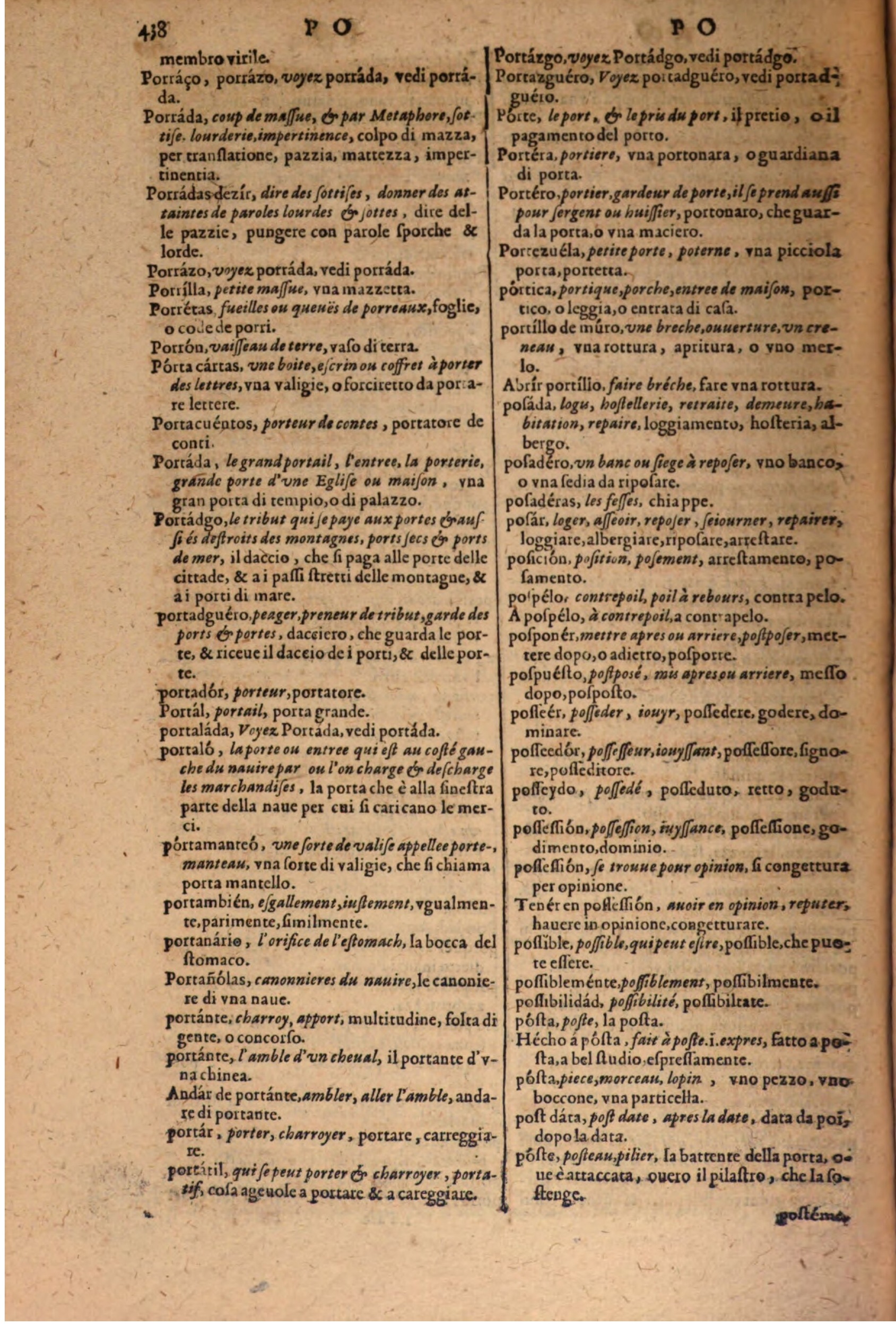 1606 - Samuel Crespin - Thresor des trois langues, francoise, italiene et espagnolle - BSB Munich