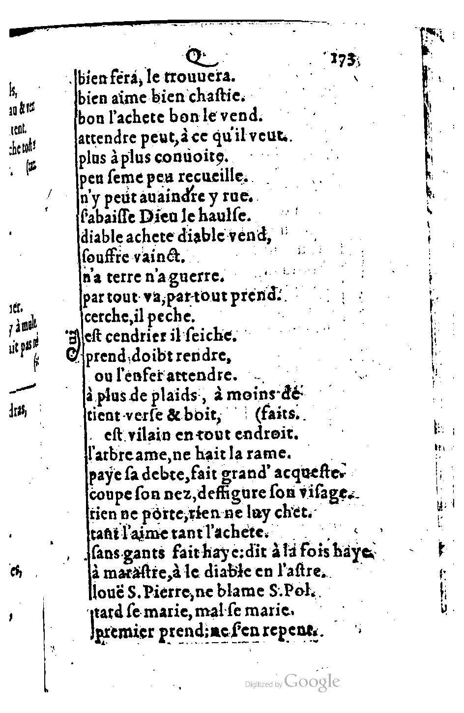 1582 - Nicolas Bonfons - Trésor des sentences dorées - BM Lyon