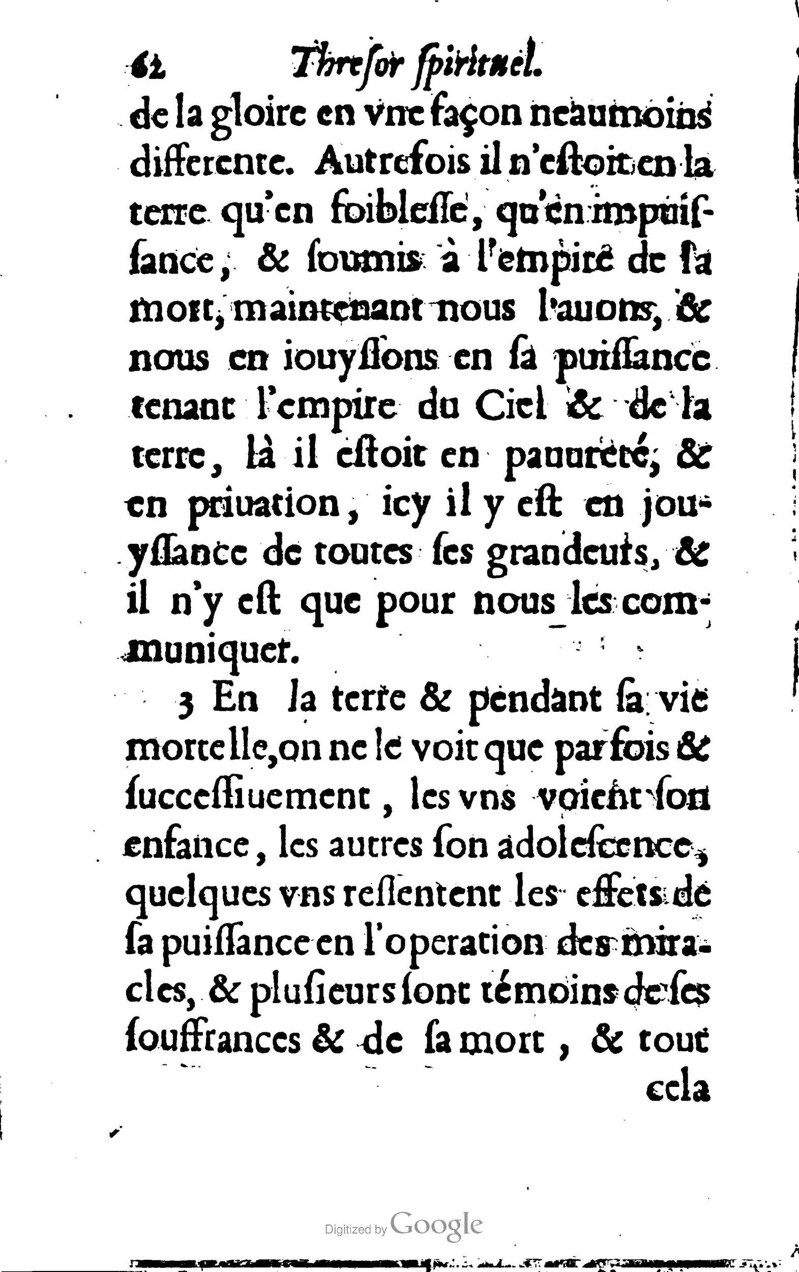 1633 - François Waudré - Trésor spirituel contenant les excellences du christianisme - BM Lyon