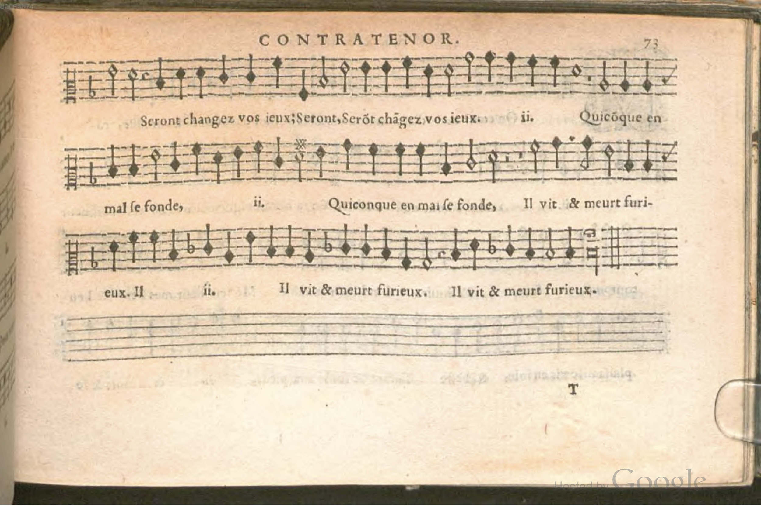 1576 - [Pierre de Saint-André] - Trésor de musique d’Orlande de Lassus Contratenor - BSB Munich