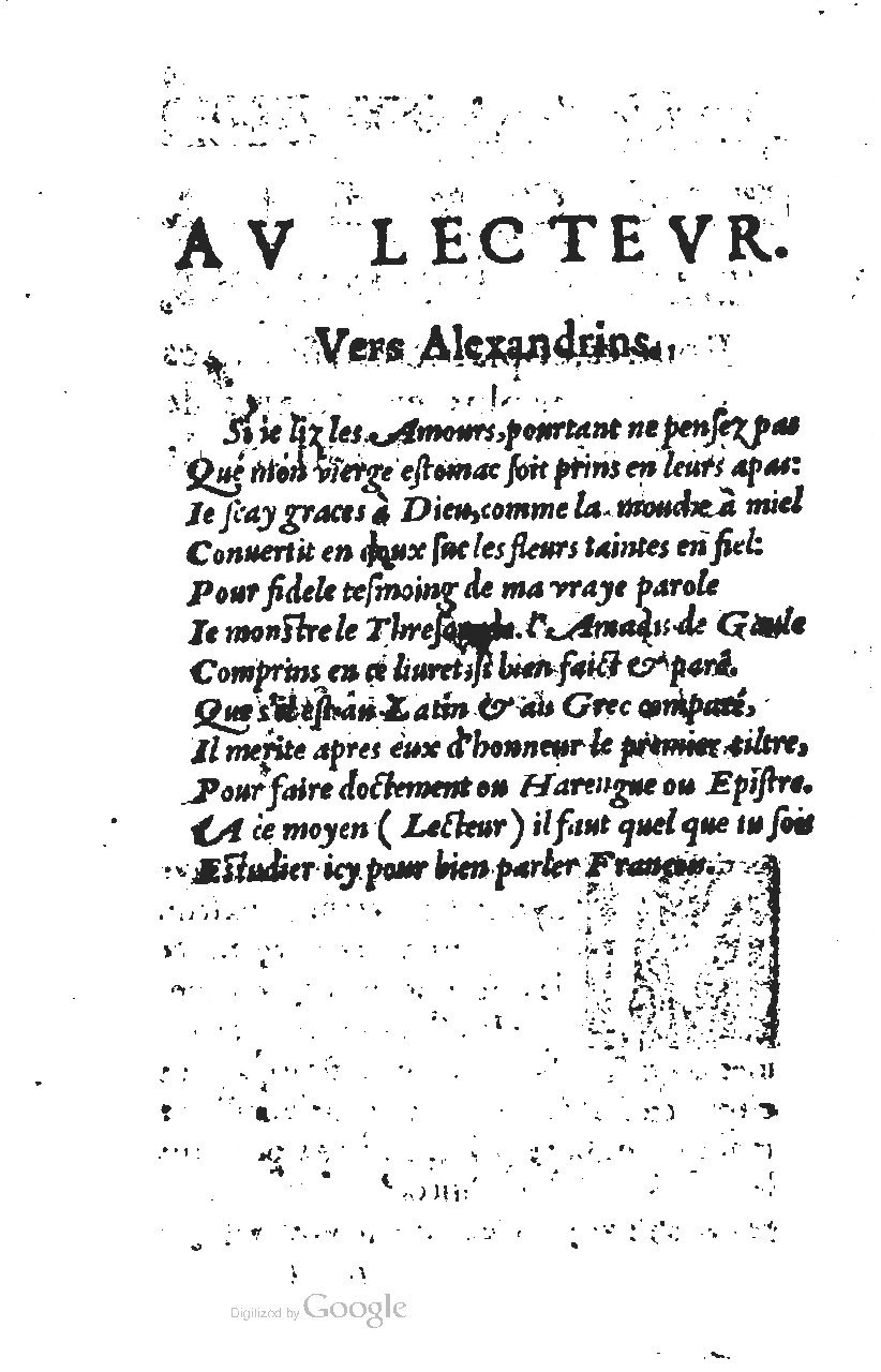 1567 - Jean Pygot - Trésor des Amadis - BM Lyon 1567 - Jean Pygot - Trésor des Amadis - BM Lyon