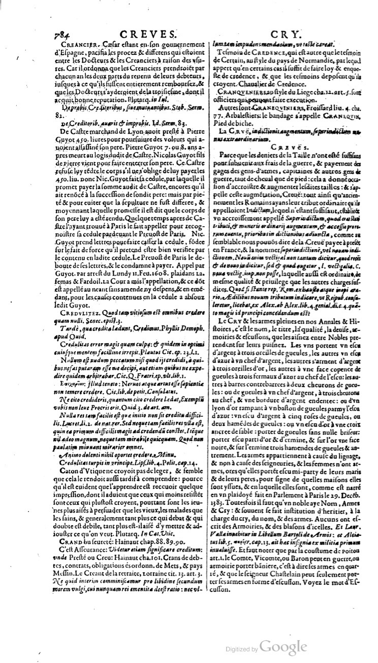 1629 - Veuve Nicolas Buon - Trésor du droit français (21754 T. 1) - BM Lyon