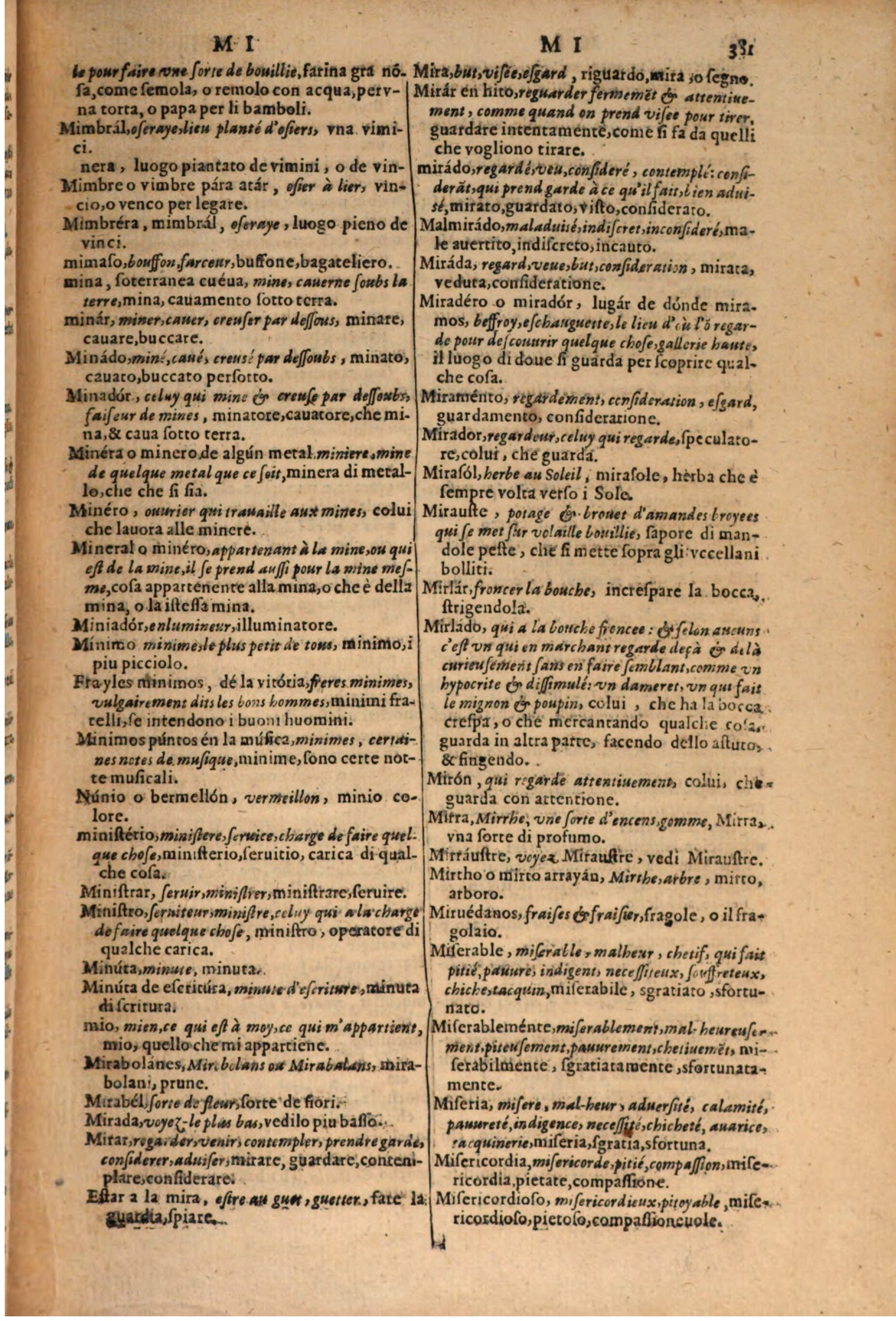 1606 - Samuel Crespin - Thresor des trois langues, francoise, italiene et espagnolle - BSB Munich
