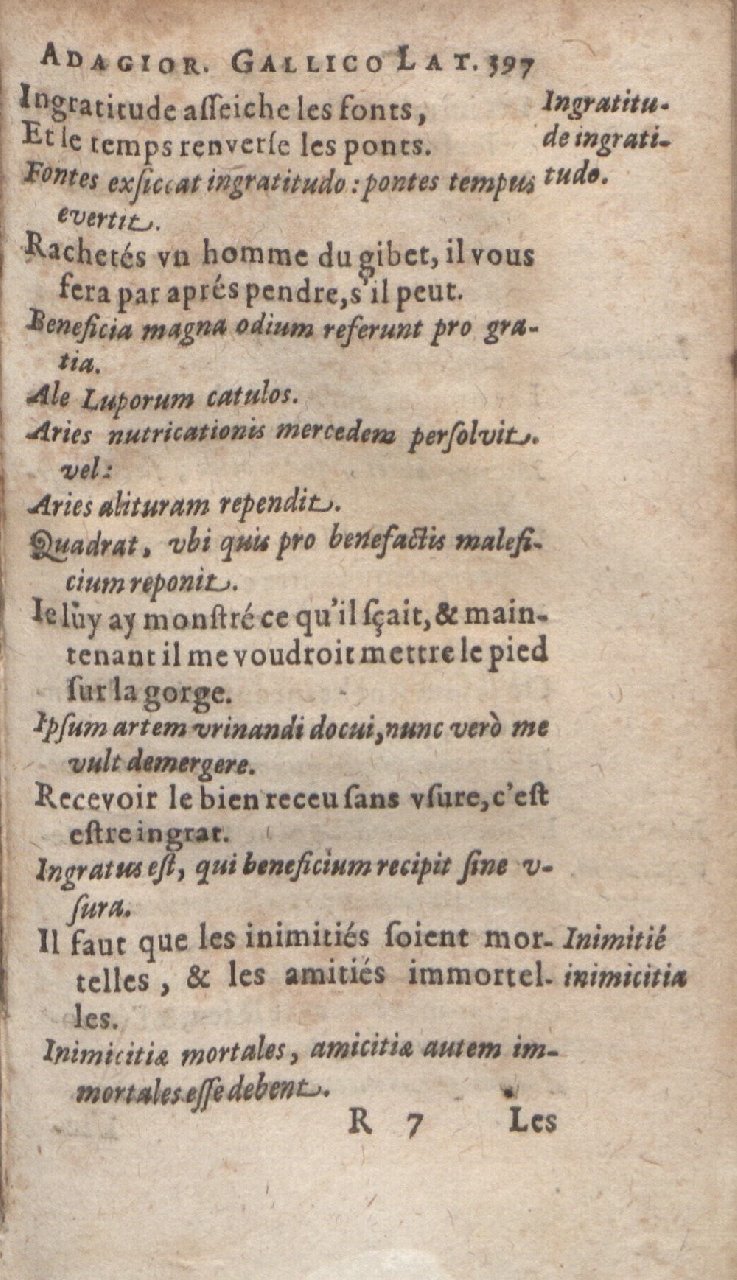1612 - Dominicus Custos - Trésor des proverbes français  - Bibliopol-Olomuc