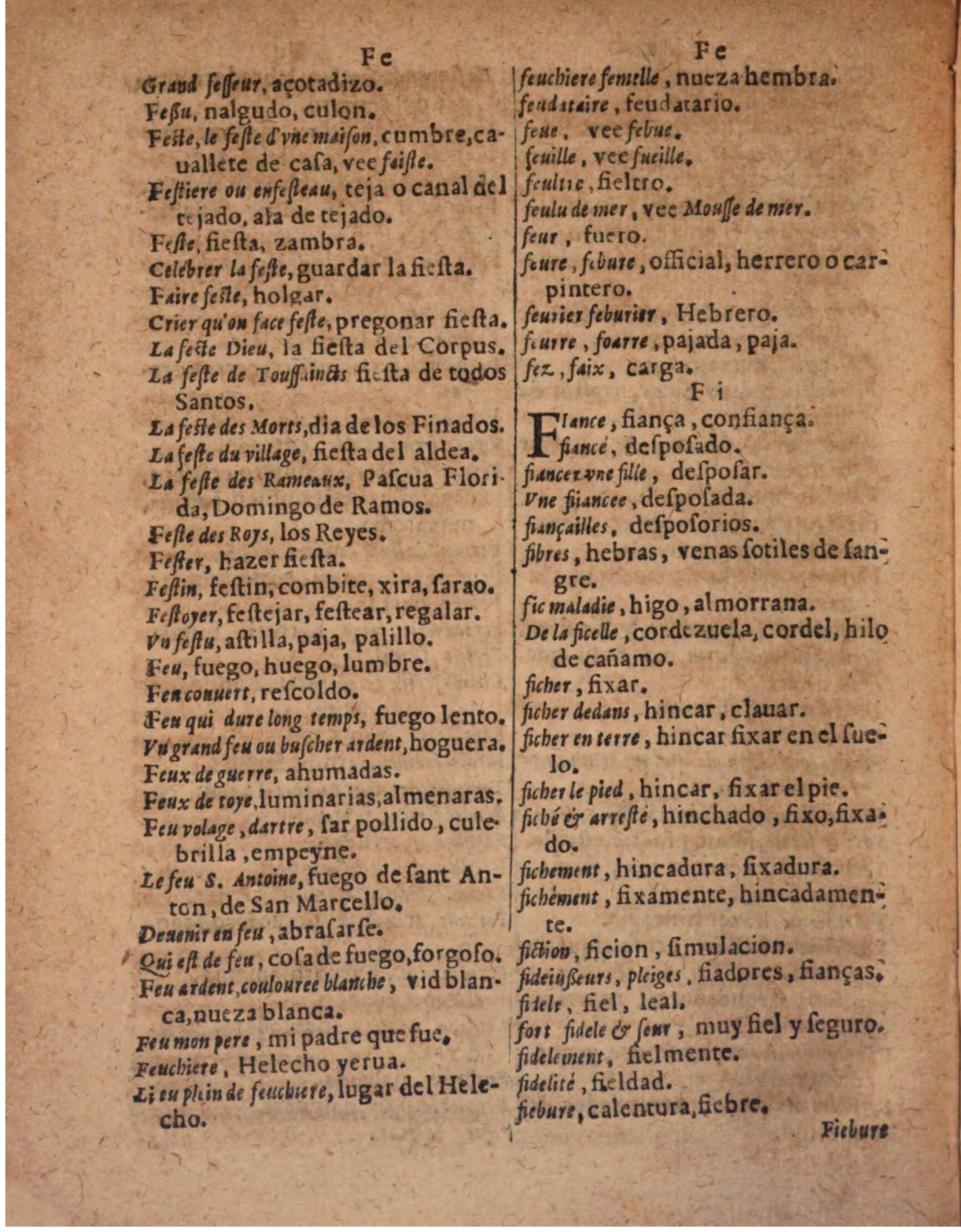 1624 - Hubert Antoine - Trésor des deux langues espagnole et française (Seconde partie) - BSB Munich