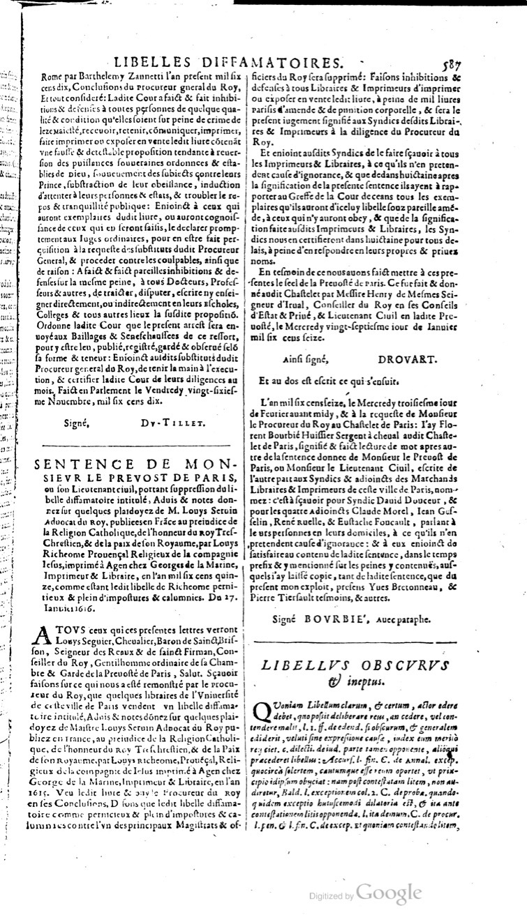 1629 - Veuve Nicolas Buon - Trésor du droit français (21754 T. 2) - BM Lyon