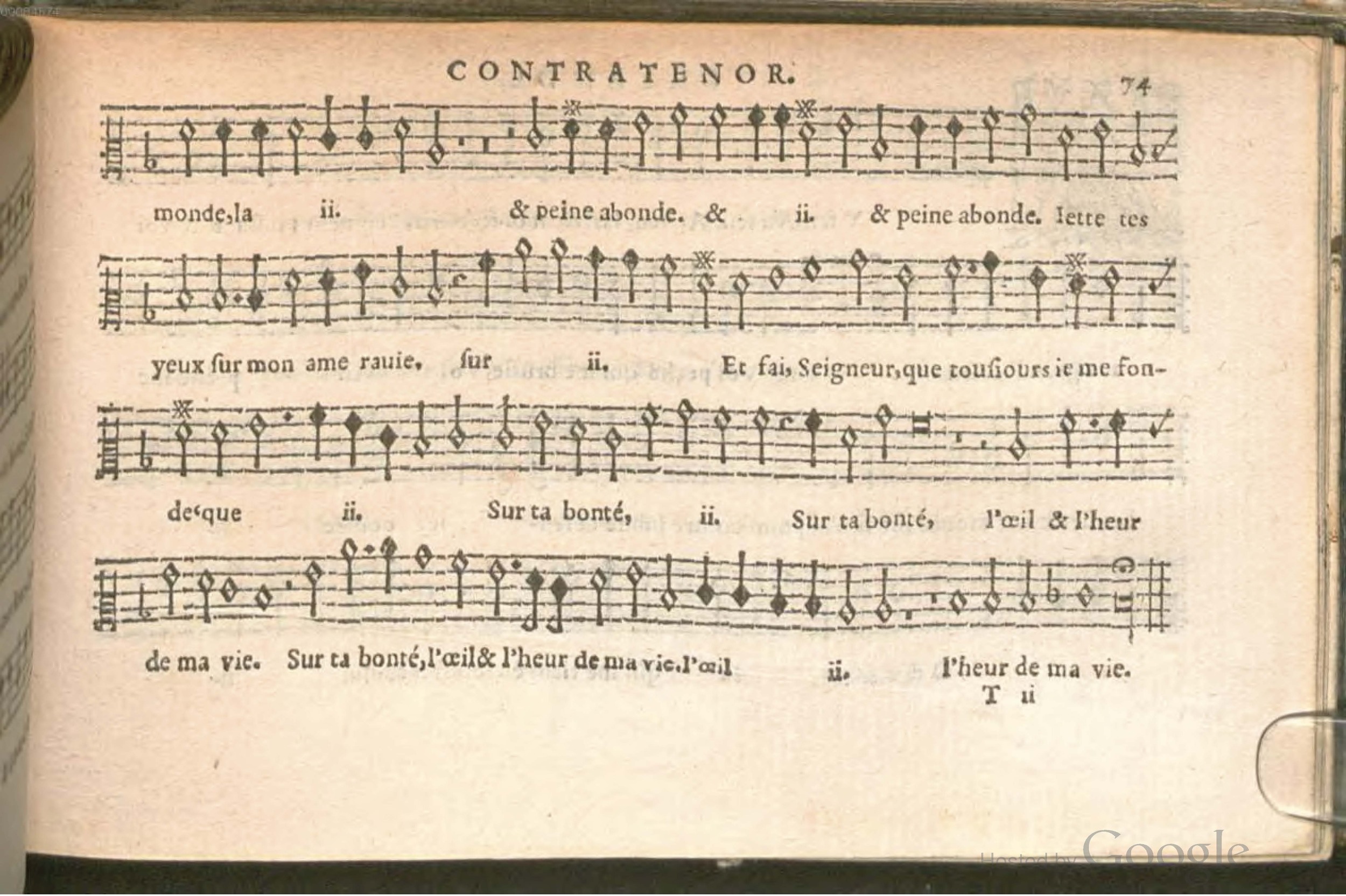 1576 - [Pierre de Saint-André] - Trésor de musique d’Orlande de Lassus Contratenor - BSB Munich